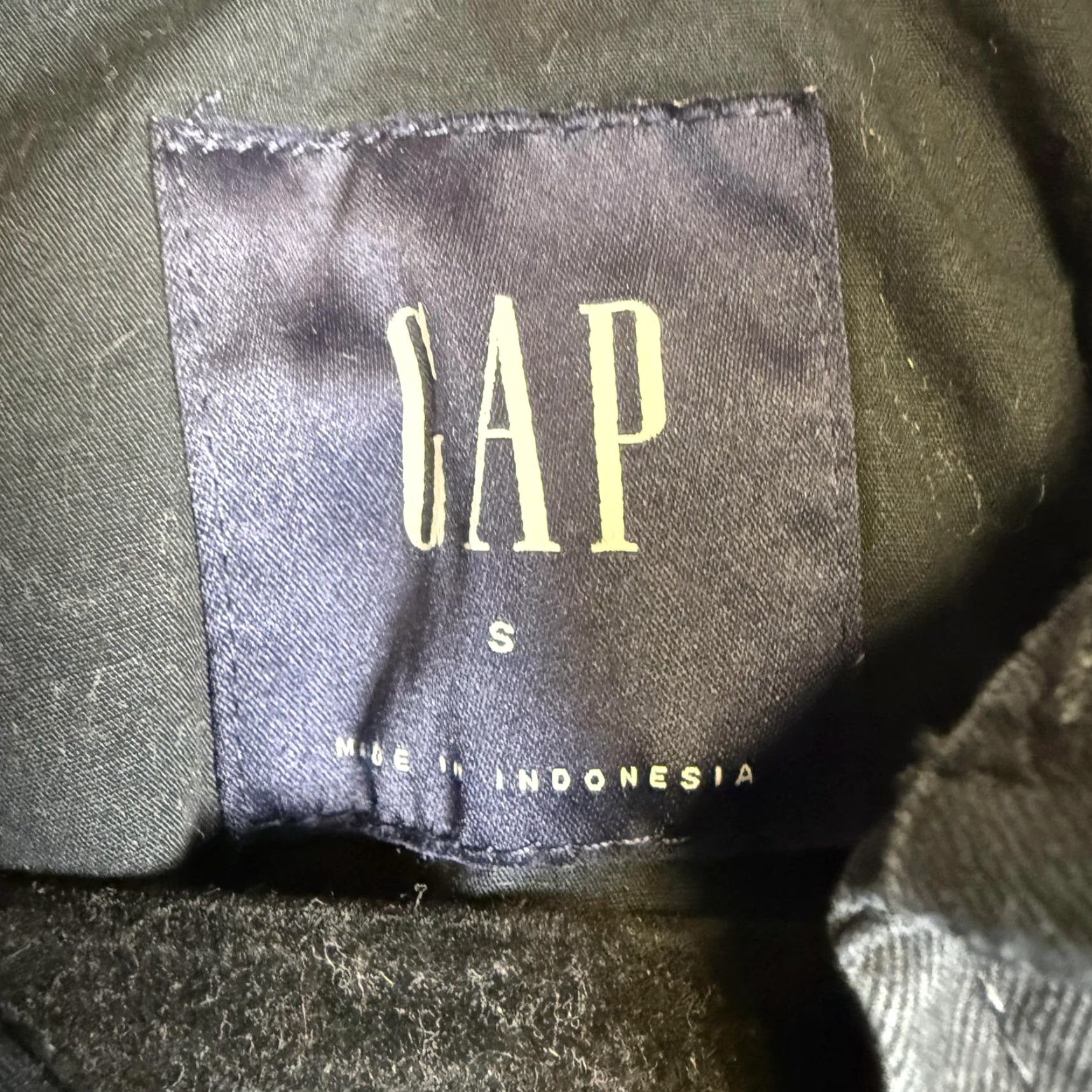 Gap VINTAGE GAP Jacket Fatigue Utility Full Zip Hooded Black Fog S Men’s Small Coat Shirt - Women? Size US S / EU 44-46 / 1 - 2 Thumbnail