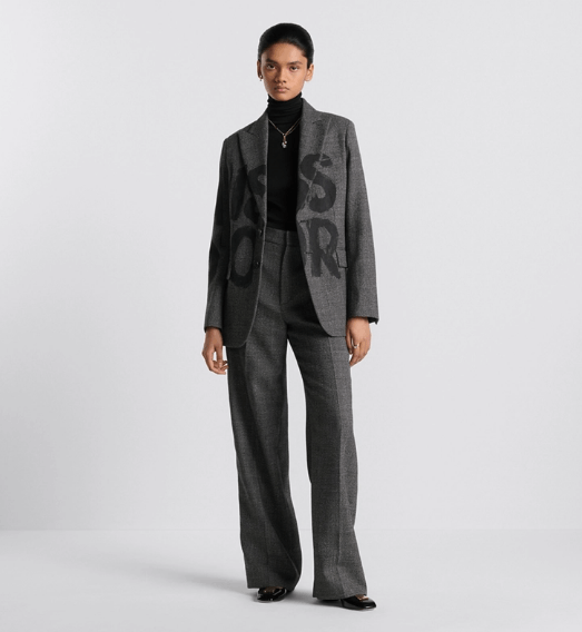 Dior o1w1db11225 451P44 Wide-Leg Pant in Gray Size 27" / US 4 / IT 40 - 3 Thumbnail