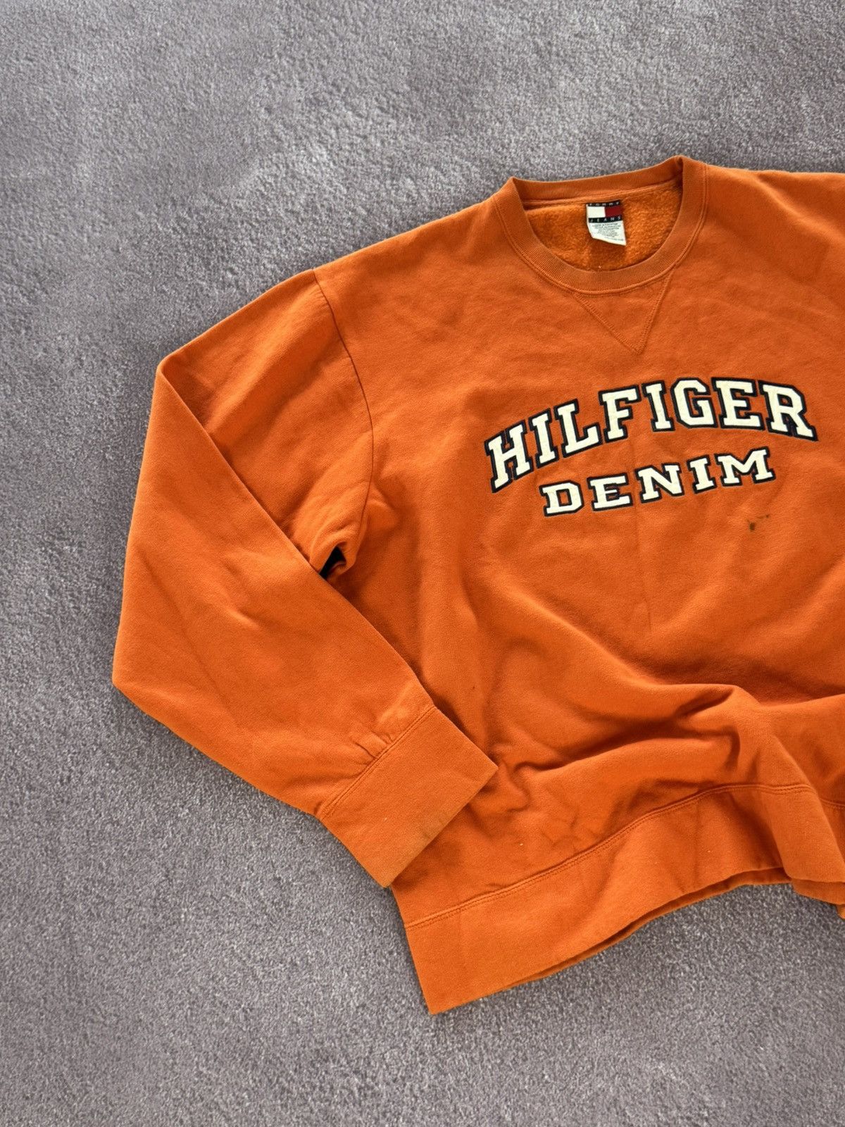 Tommy Hilfiger Tommy Hilfiger Denim Vintage Big Logo Bright Sweatshirt Size US XXL / EU 58 / 5 - 4 Thumbnail