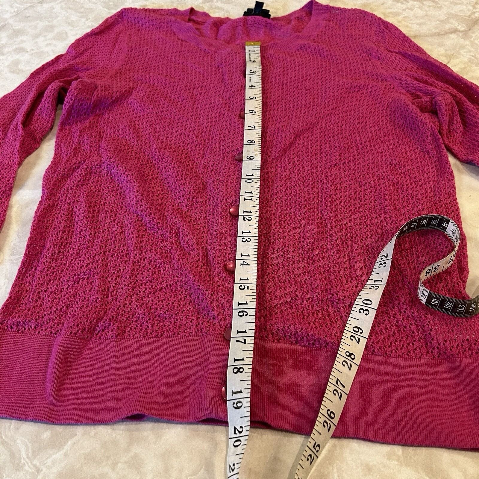 Talbots Talbots Women's Pointelle Knit Sweater Size MEDIUM Pink Size M / US 6-8 / IT 42-44 - 4 Thumbnail
