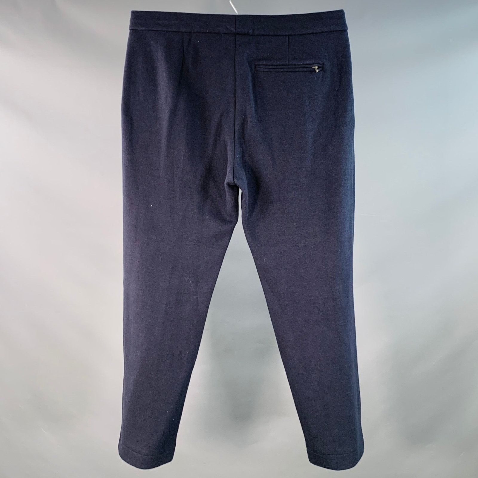 James Perse Size 34 Navy Cotton Blend Zip Pockets Tapered Casual Pants Size US 34 / EU 50 - 2 Thumbnail
