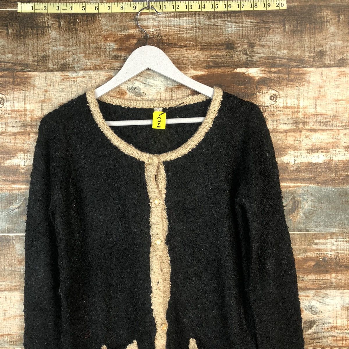 Homespun Knitwear × Japanese Brand DL Vis Black Cardigan Knitwear #C368 Size M / US 6-8 / IT 42-44 - 2 Thumbnail