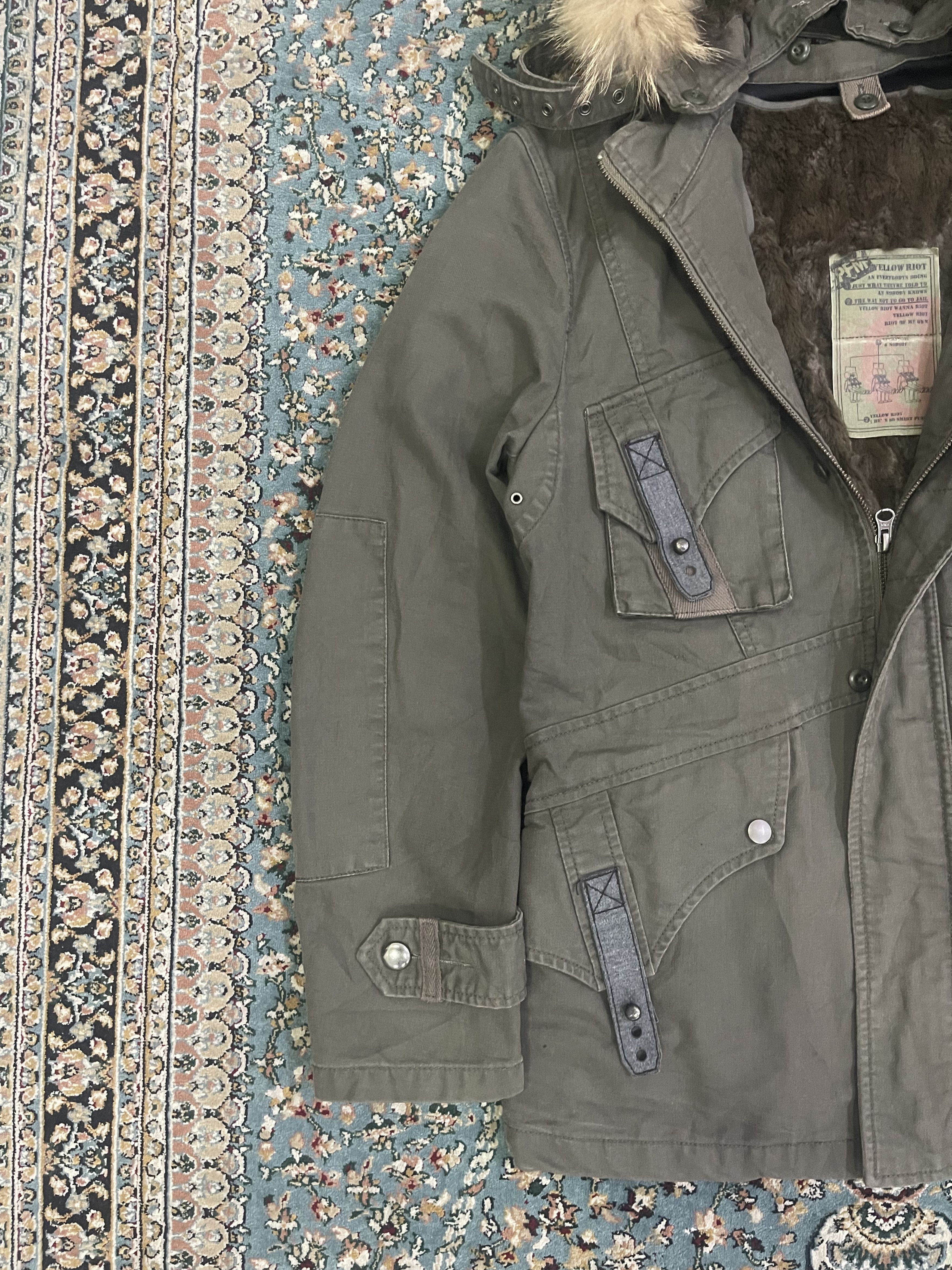 PPFM PPFM Fur Hood Military Parka Jacket Olive Green Size M Coat Size US M / EU 48-50 / 2 - 3 Thumbnail