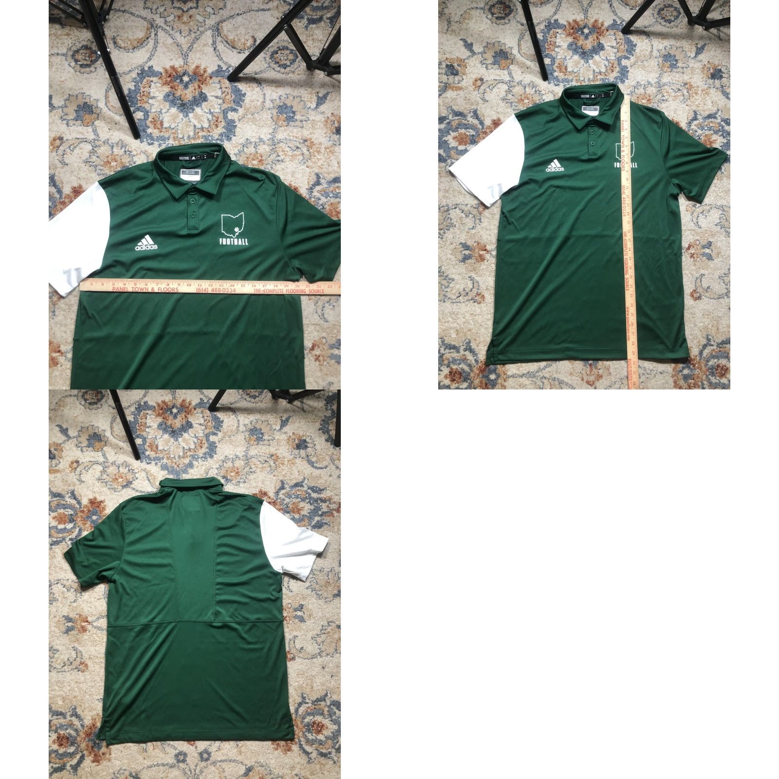 Adidas Adidas Polo Shirt Mens L Green White Ohio Football Parley Ocean Plastic Shirt Mens Large Colorblock Logo Football Size US L / EU 52-54 / 3 - 8 Thumbnail
