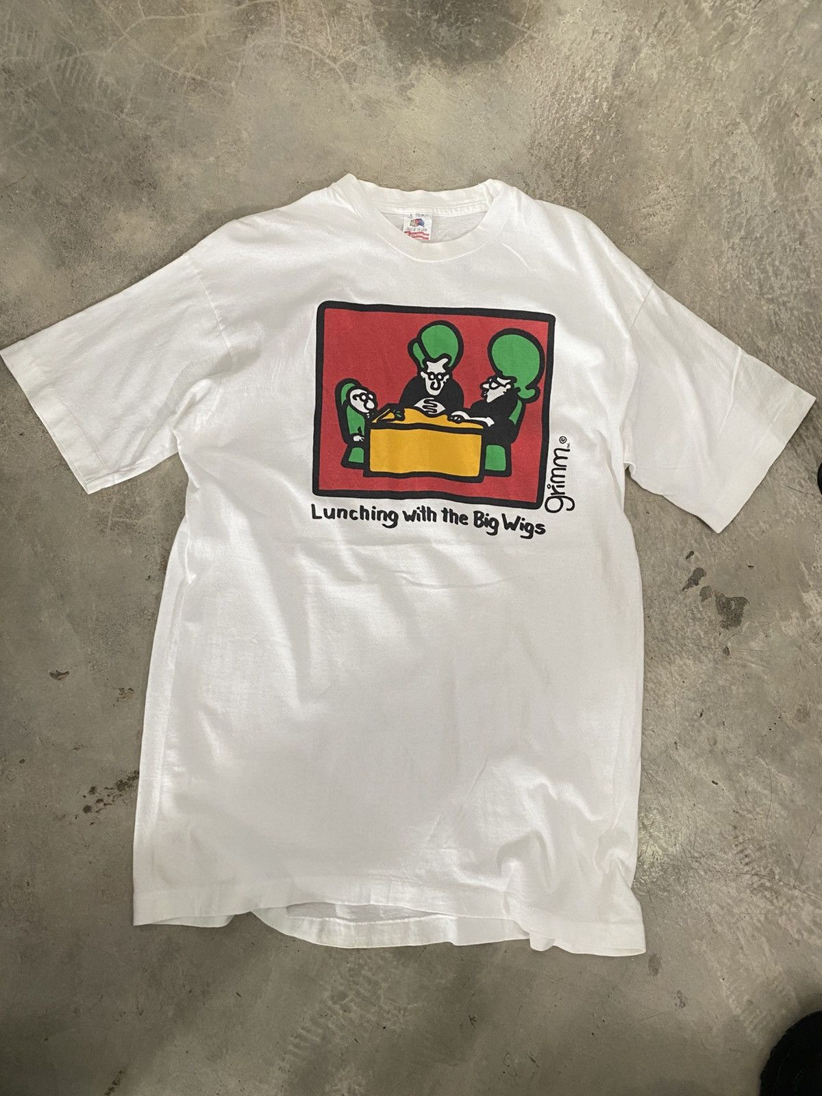 Fruit Of The Loom VINTAGE 90'S GRIMM Size US L / EU 52-54 / 3 - 1 Thumbnail