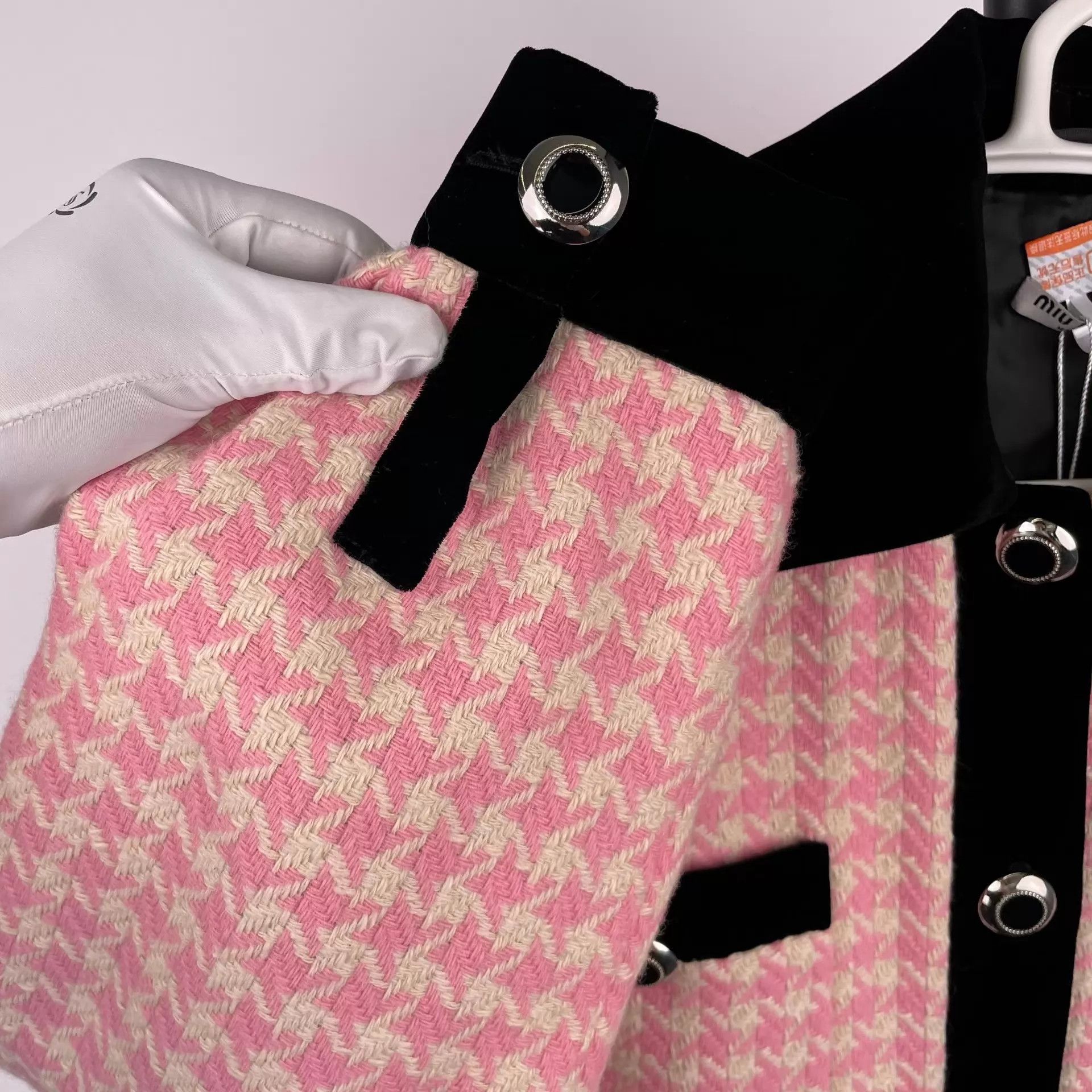 Miu Miu MIU MIU Women's Color Blocked Pink & Black Jacket Size XS / US 0-2 / IT 36-38 - 5 Thumbnail