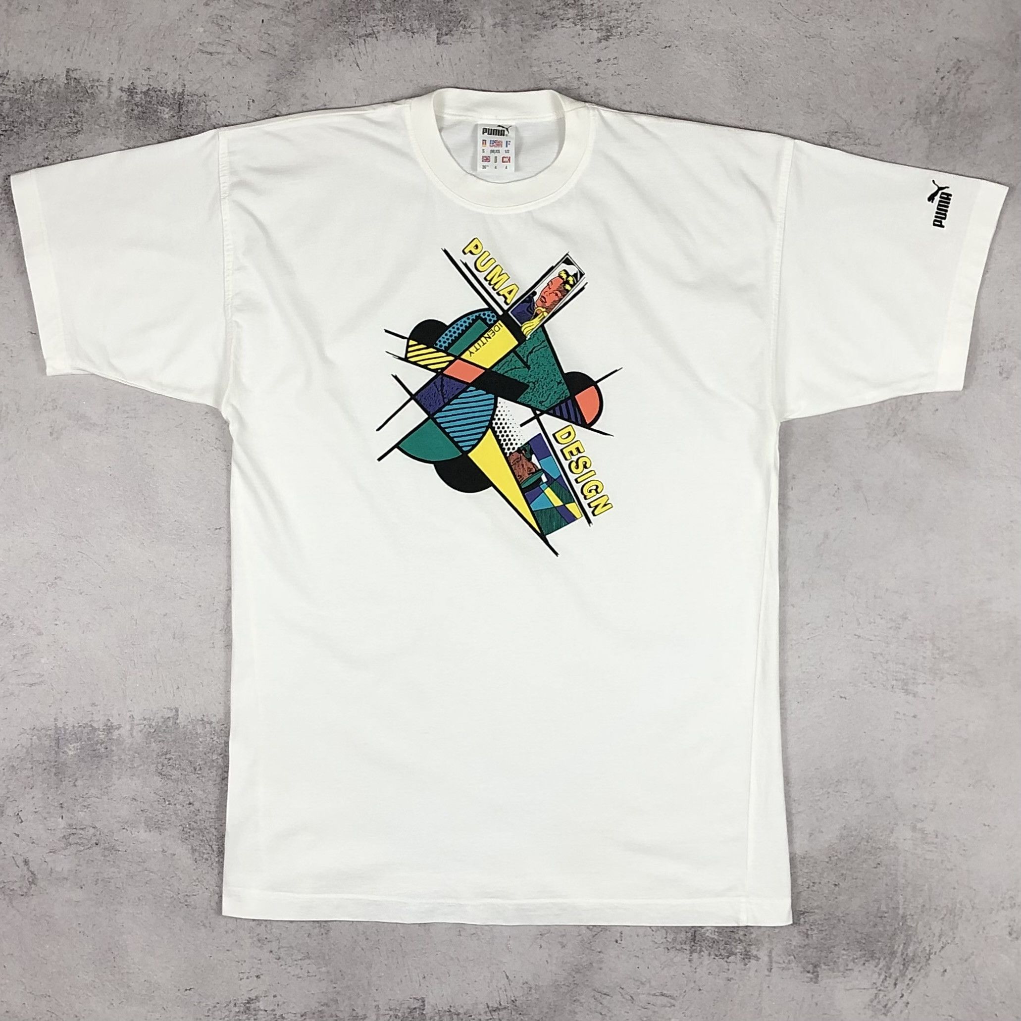 Puma Vintage 90s Puma Identity Design Abstract Art Tee Size US L / EU 52-54 / 3 - 14 Thumbnail