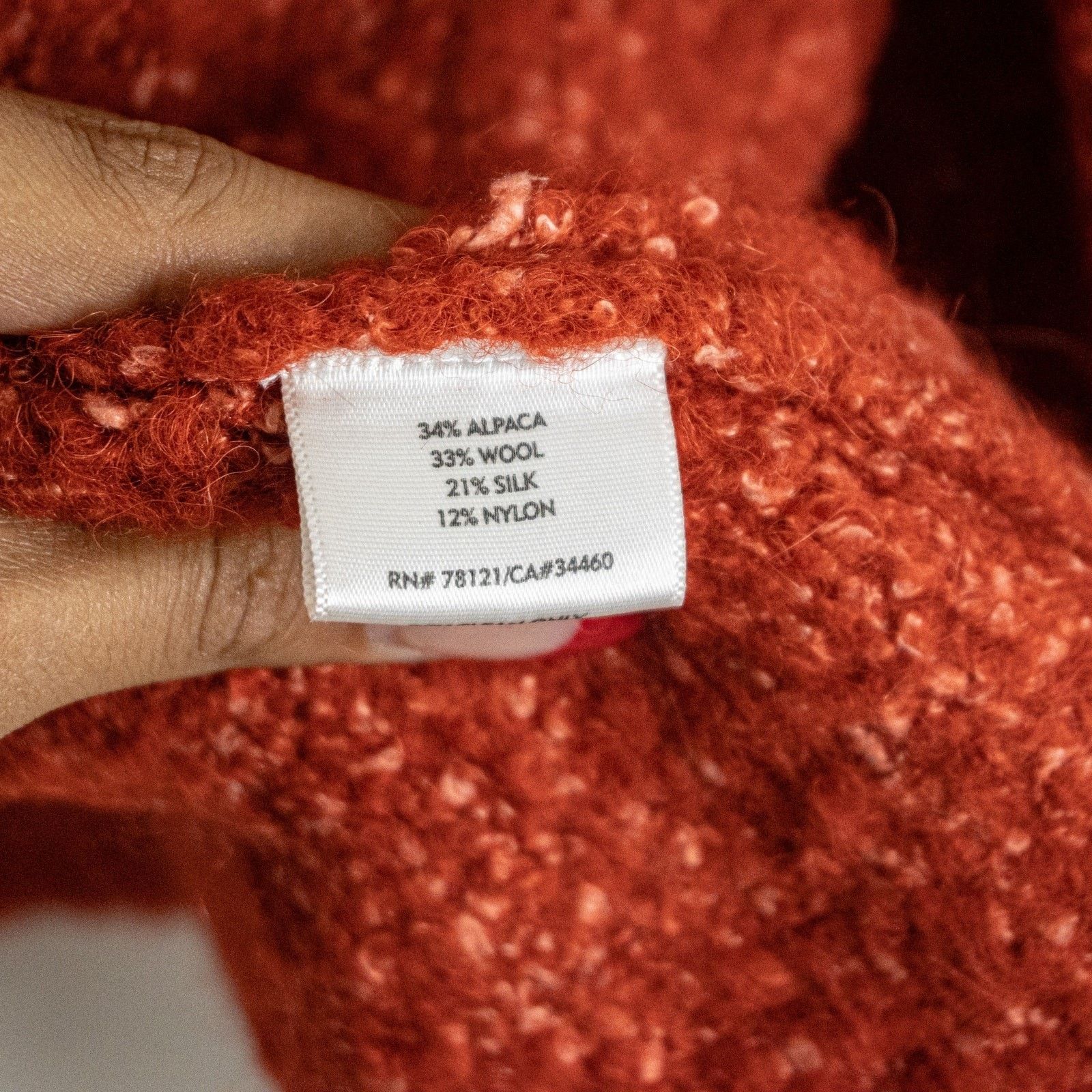 Eileen Fisher EILEEN FISHER Boucle tweed Coat Alpaca Wool Burned Orange M Size M / US 6-8 / IT 42-44 - 9 Thumbnail