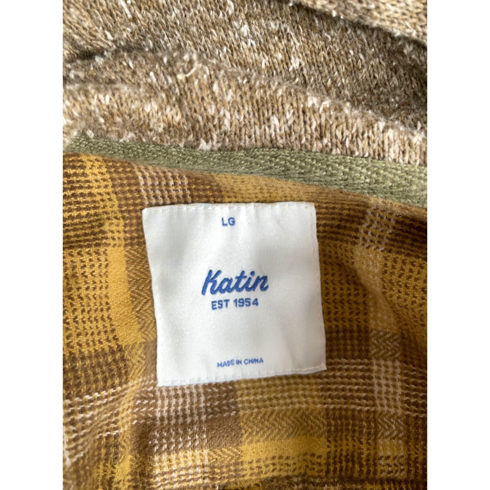 Katin VINTAGE Katin Harold Hooded Flannel Shirt Adult Large Yellow Plaid Snap Button Hooded Flannel Men's Large Yellow 90s Grunge Shirt Size US L / EU 52-54 / 3 - 3 Thumbnail