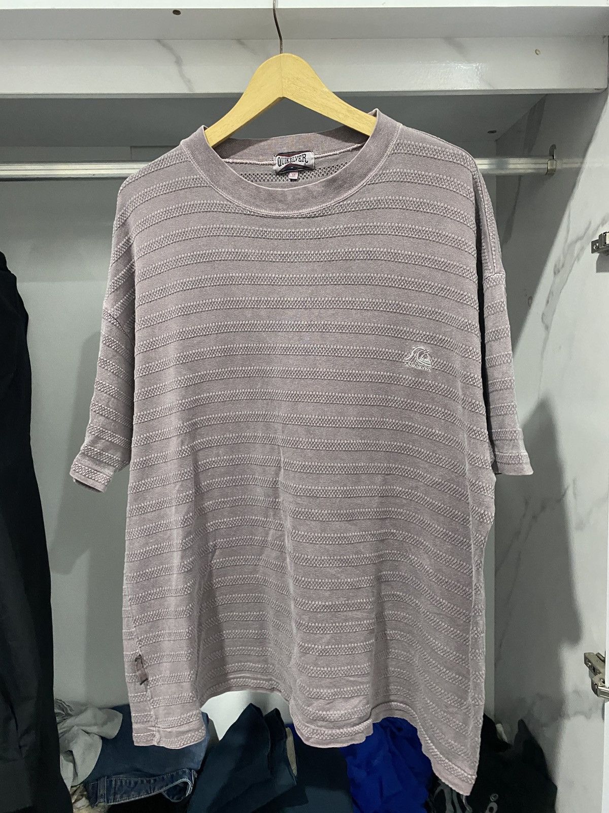Quiksilver Vintage 80s Quiksilver Striped Tshirt Size US XL / EU 56 / 4 - 1 Thumbnail