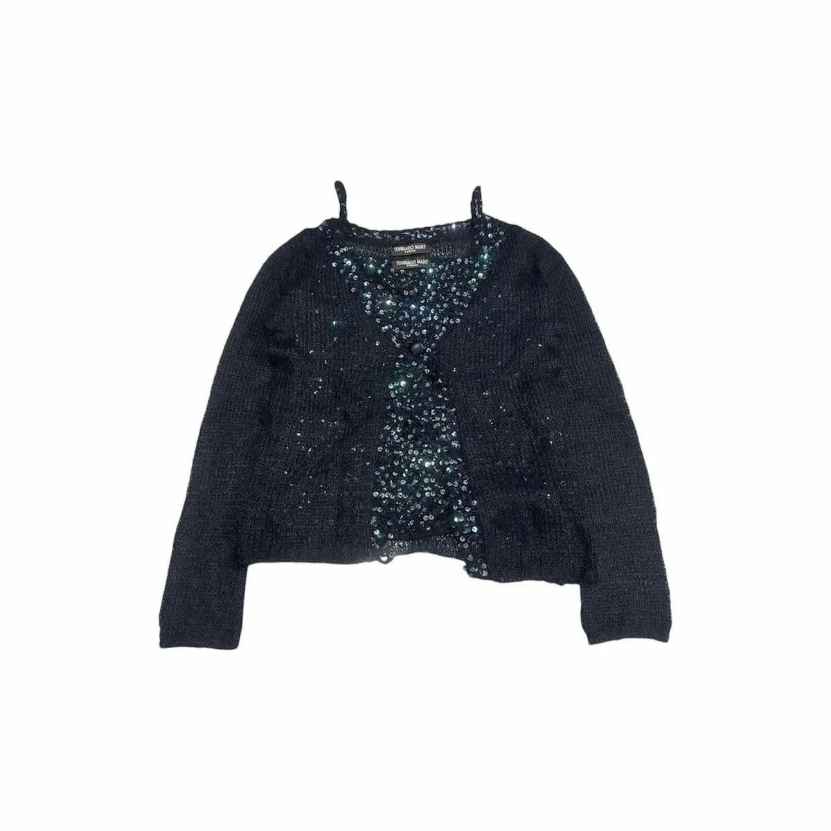 Hysteric Glamour × Japanese Brand × Tornado Mart ♟️ Sick Y2K Tornado Mart Knit Cardigan Sequin & Camisole Set Size M / US 6-8 / IT 42-44 - 5 Thumbnail