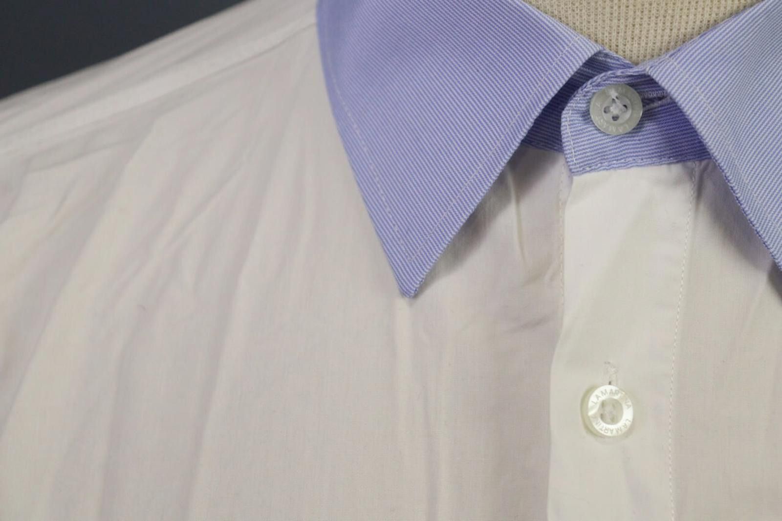 La Martina La Martina Buenos Aires White Cotton Collar Shirt Size L Size US L / EU 52-54 / 3 - 10 Thumbnail