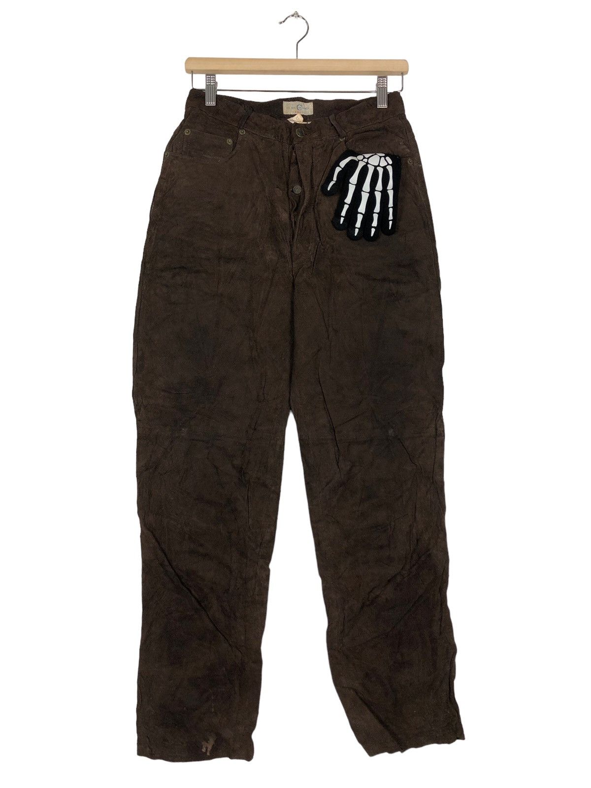 Genuine Leather 🔥Rare 90’s Riot Genuine Leather Pants C un C Monde Japan Size US 26 / EU 42 - 1 Thumbnail