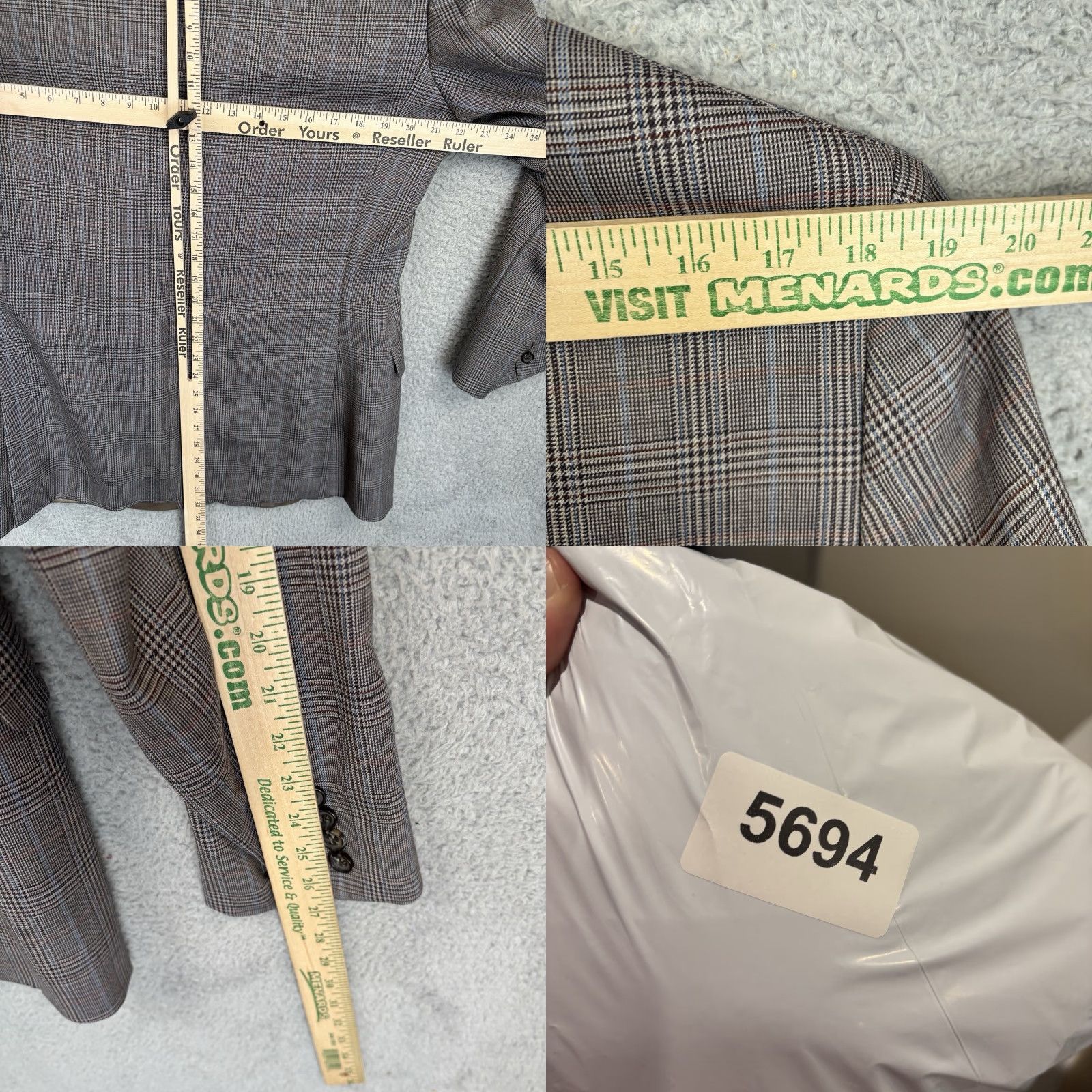 Brooks Brothers Brooks Brothers Blazer Mens 44L Gray Windowpane Fitzgerald Sport Coat Jacket Geometric Wool 2 Piece Notch Lapel Long Double-Vented White/Gray? Size 44R - 8 Thumbnail