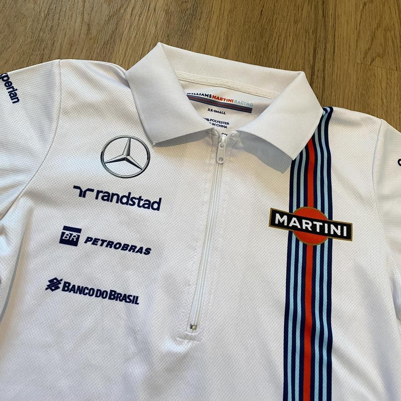 Mercedes-Benz Mercedes AMG Petronas F1 white and blue polo shirt Size US XXS / EU 40 - 3 Thumbnail