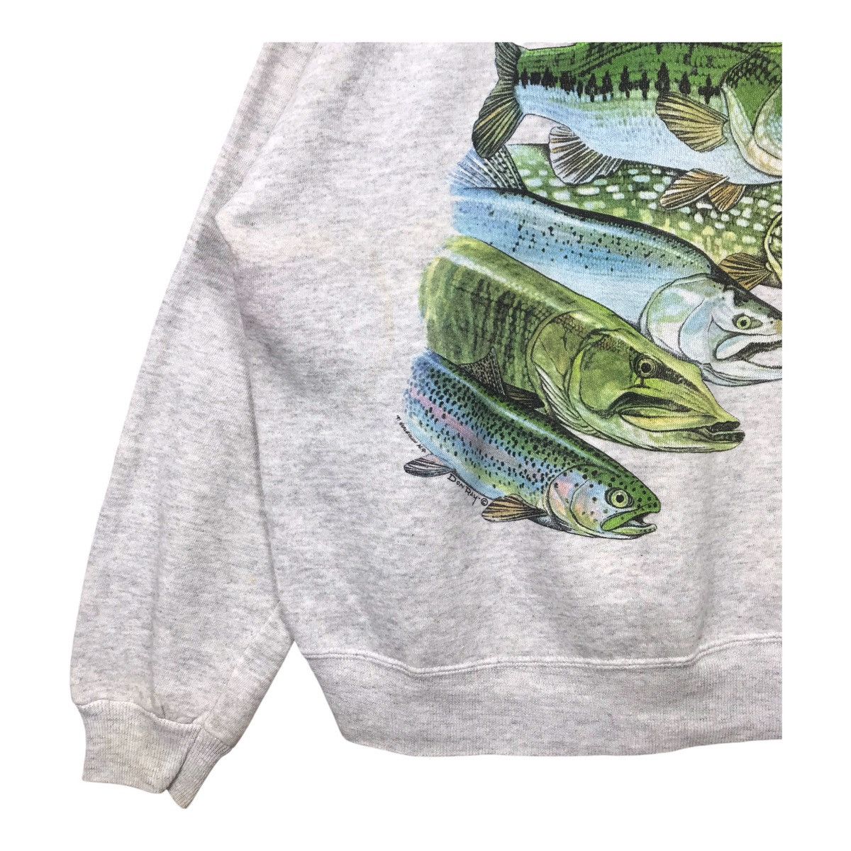 Hanes × Vintage Vintage 90’s Don Ray Harlequin Trout Fishing Sweatshirt Size US XL / EU 56 / 4 - 5 Thumbnail