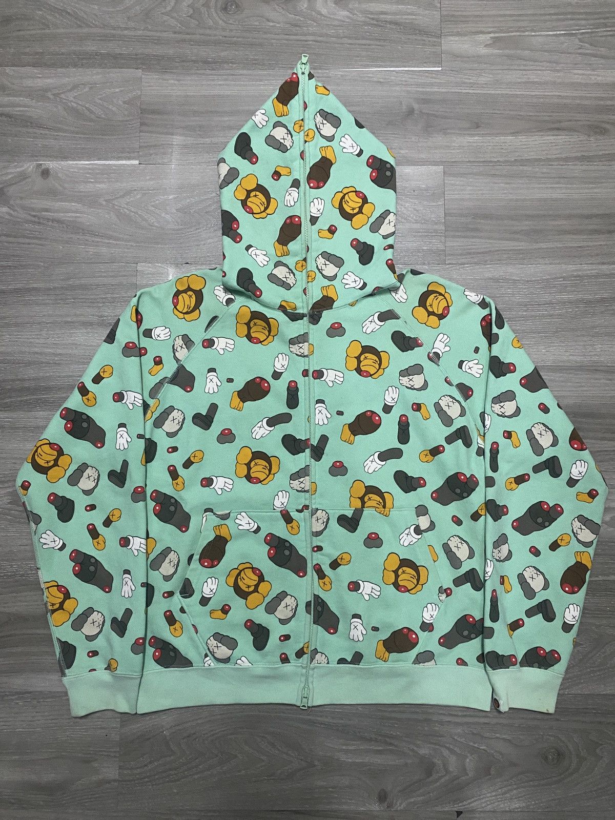 Bape GRAIL - BAPE X KAWS babymilo dissected slaughtered full zip Size US S / EU 44-46 / 1 - 1 Thumbnail
