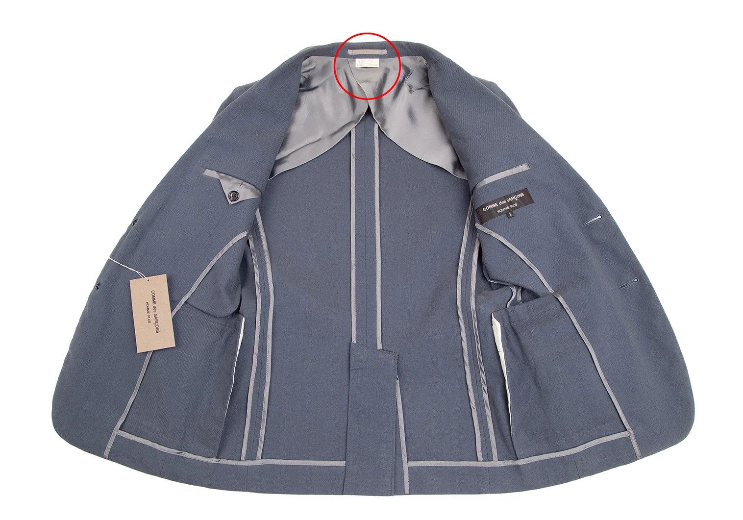 Comme des Garcons Homme Plus Cotton Linen Tailored Jacket in Blue Grey Size S Size US S / EU 44-46 / 1 - 11 Thumbnail