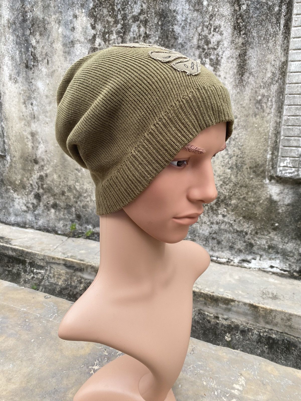 Vintage Skull Design Beanie Hat Size ONE SIZE - 4 Thumbnail
