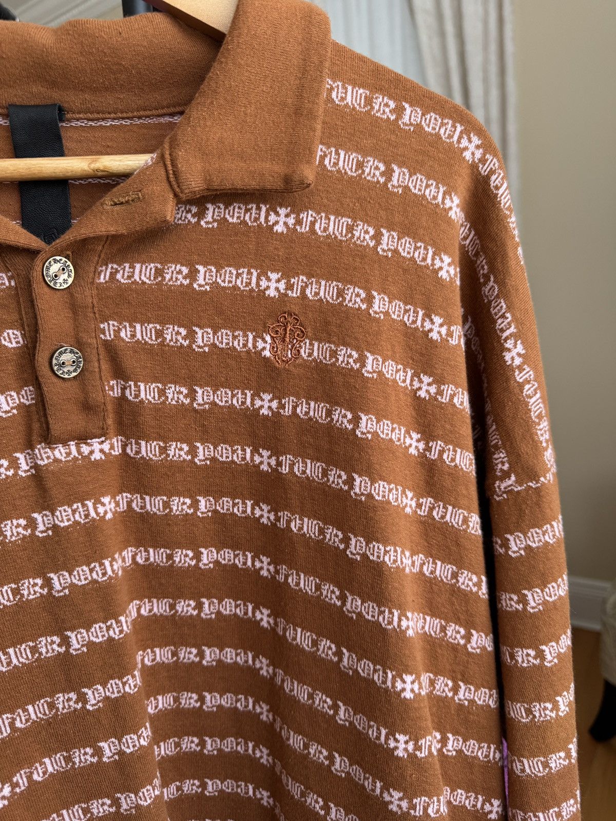 Chrome Hearts Chrome Hearts Matty Boy Long Sleeve Polo Size US L / EU 52-54 / 3 - 13 Thumbnail