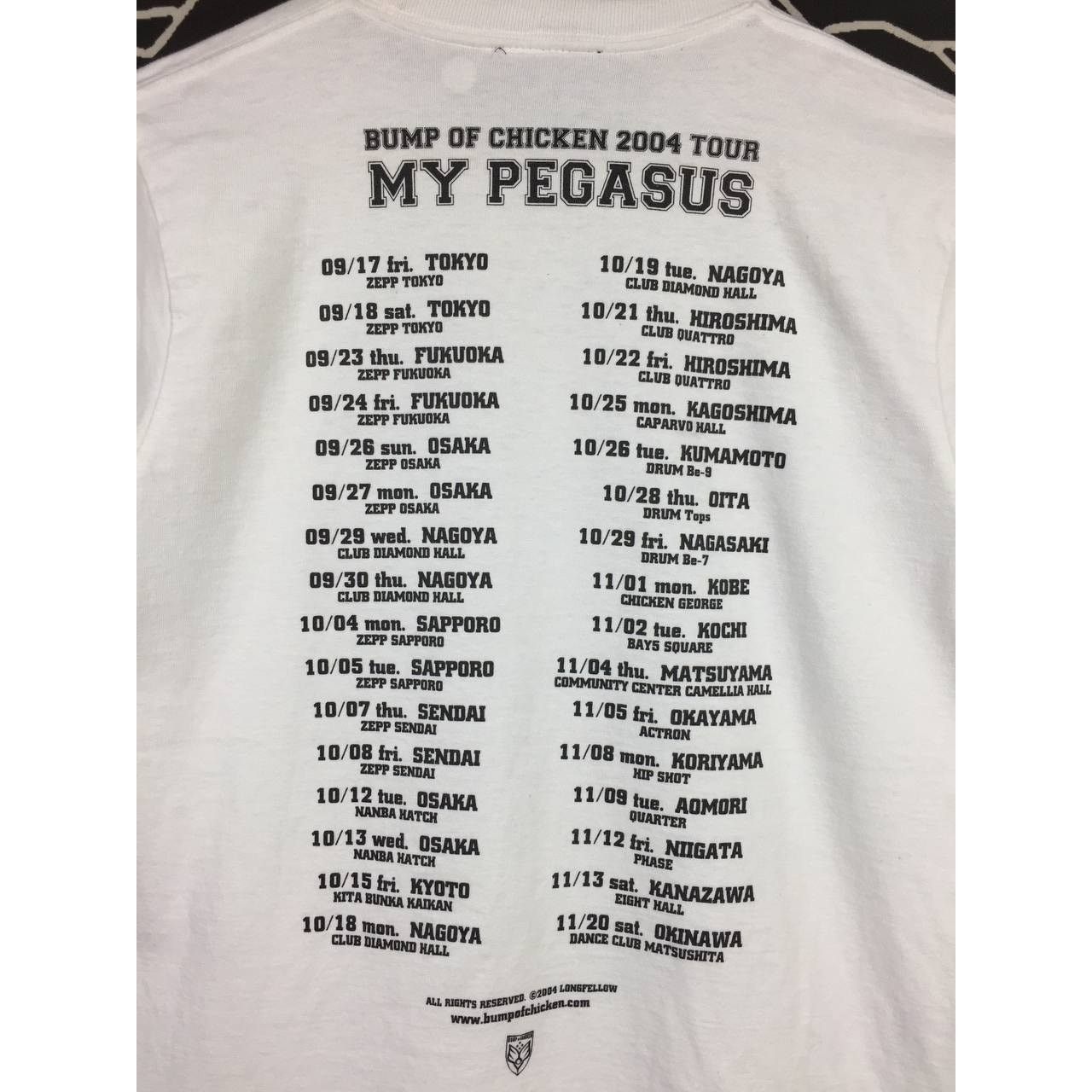 Band Tees × Japanese Brand × Vintage Vtg Bump of Chicken Rock Band My Pegasus 2004 Japan Tour Tee Size US S / EU 44-46 / 1 - 8 Thumbnail