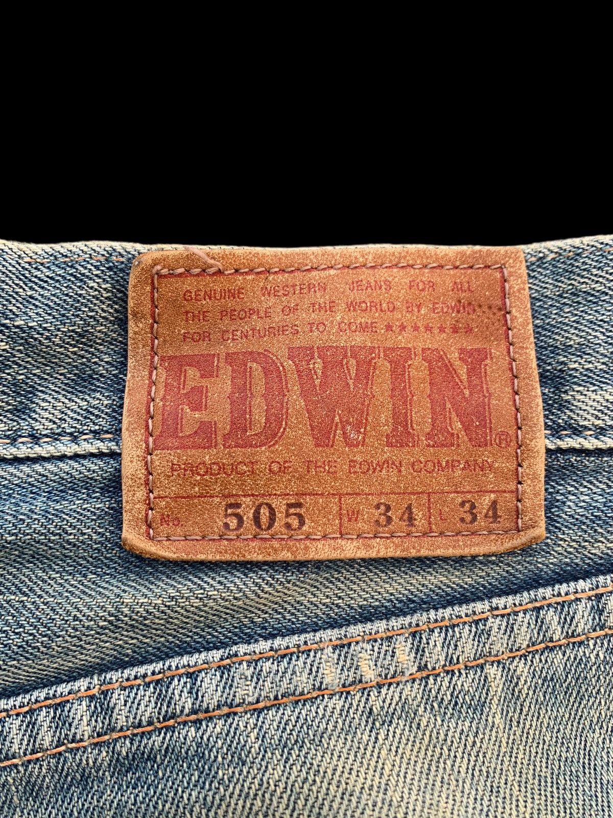 Kapital VINTAGE EDWIN 505 SELVEDGE FADED&RUSTY DISTRESSED DENIM Size US 28 / EU 44 - 12 Thumbnail