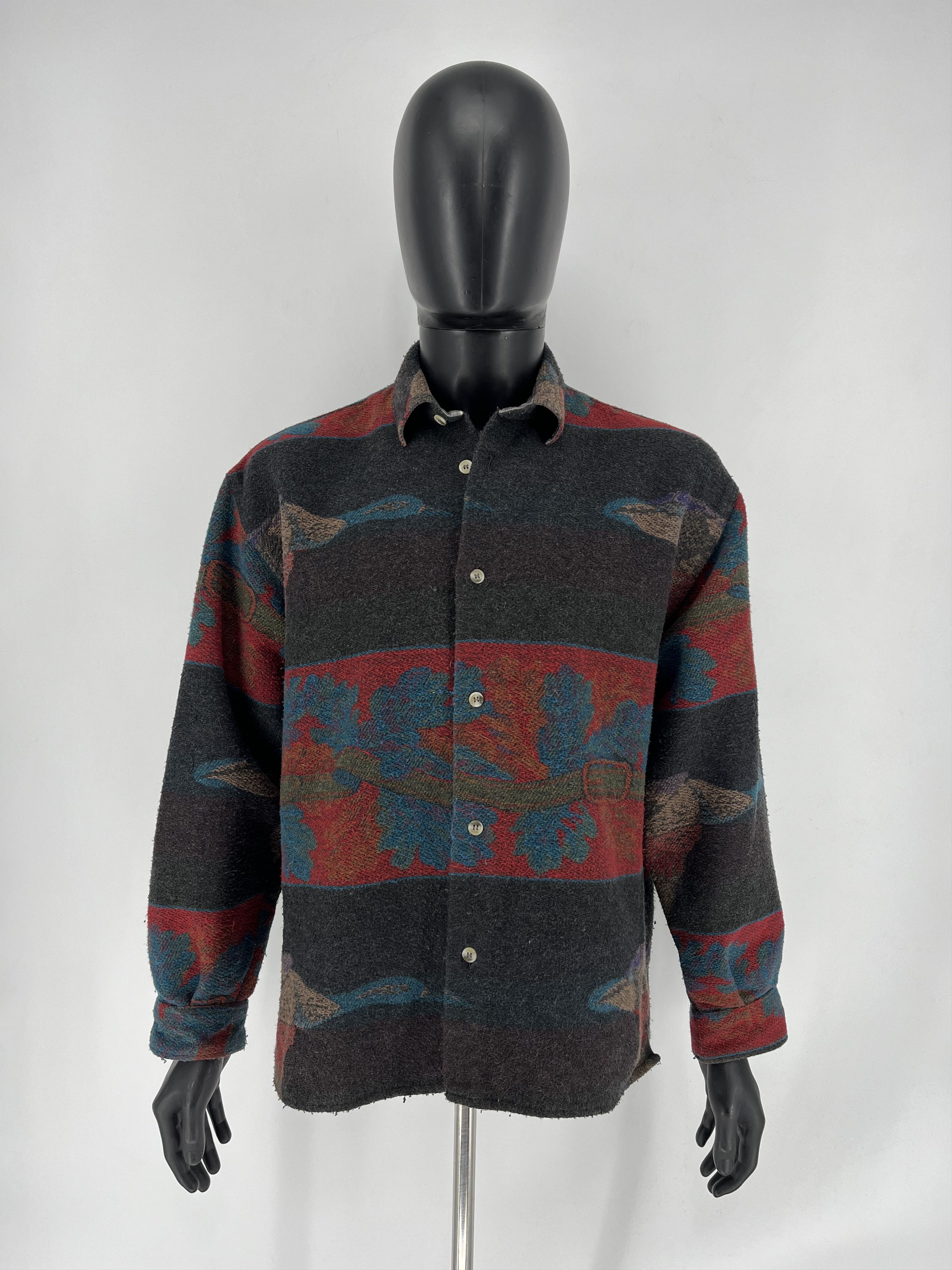 Sisley Vintage Sisley High Grade Western Wear Wool Blanket Jacket Size US M / EU 48-50 / 2 - 2 Thumbnail