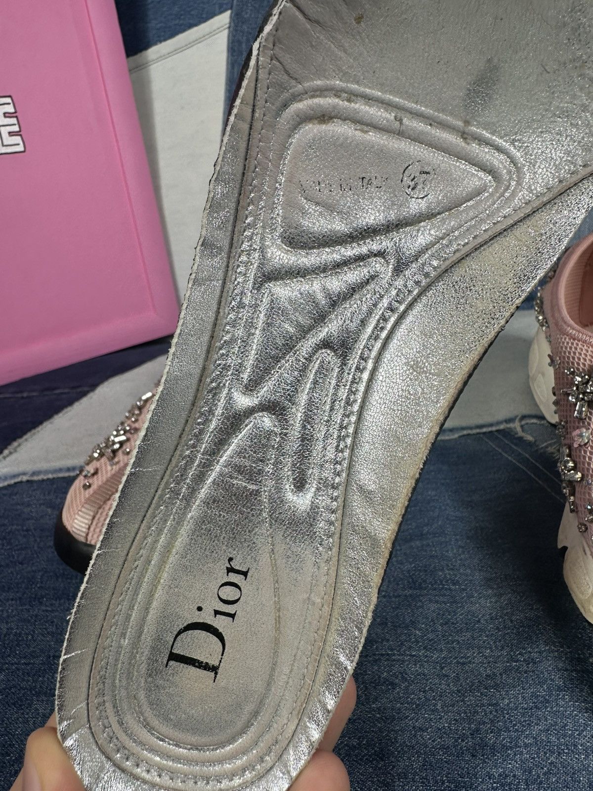 Dior Dior Fusion Pink Bling Mesh Rhinestones Low Sneakers Size US 7 / IT 37 - 18 Thumbnail
