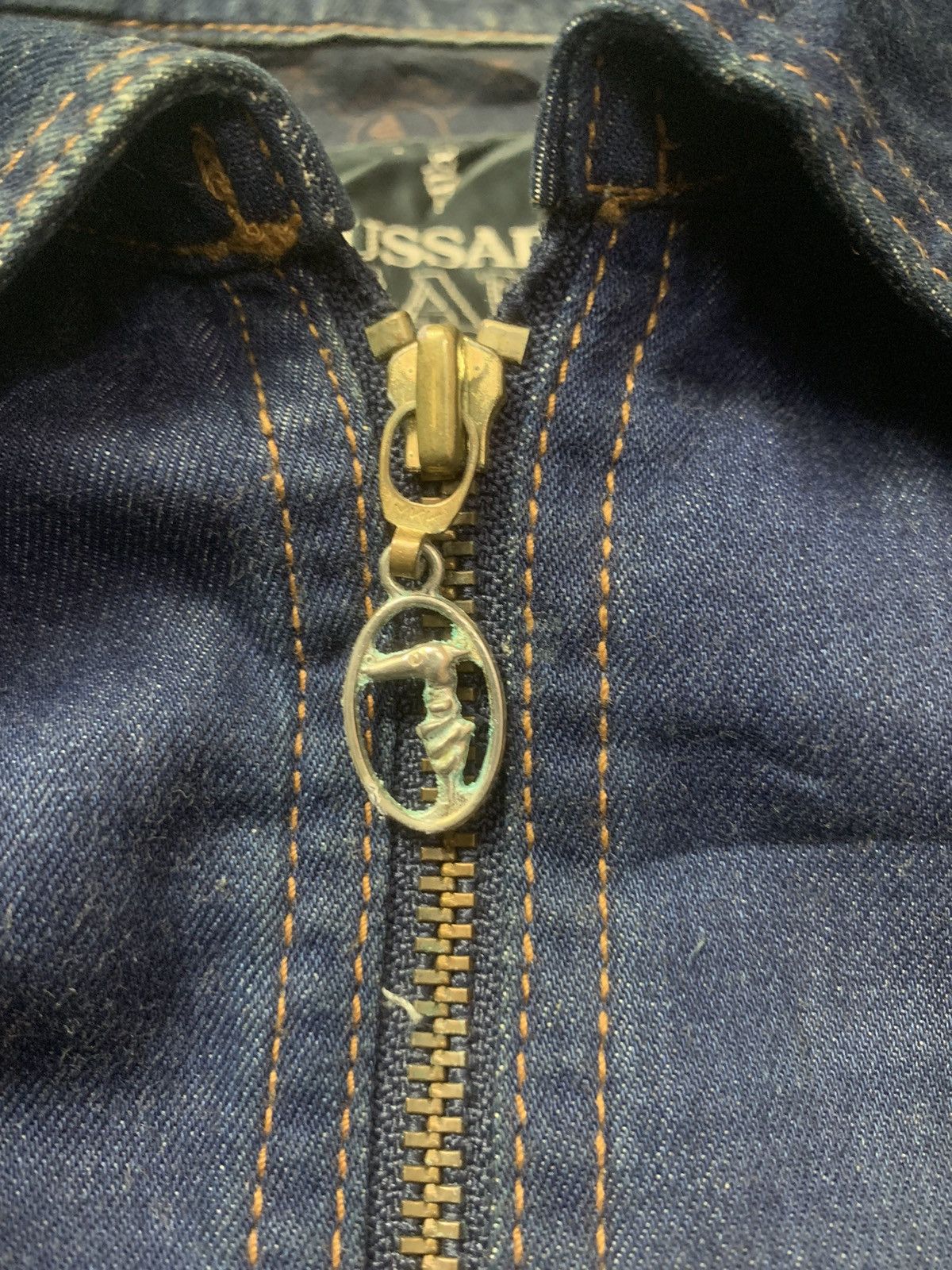 Trussardi × Vintage Rare Design Vintage Trussardi Jeans Denim Jackets Size US M / EU 48-50 / 2 - 8 Thumbnail