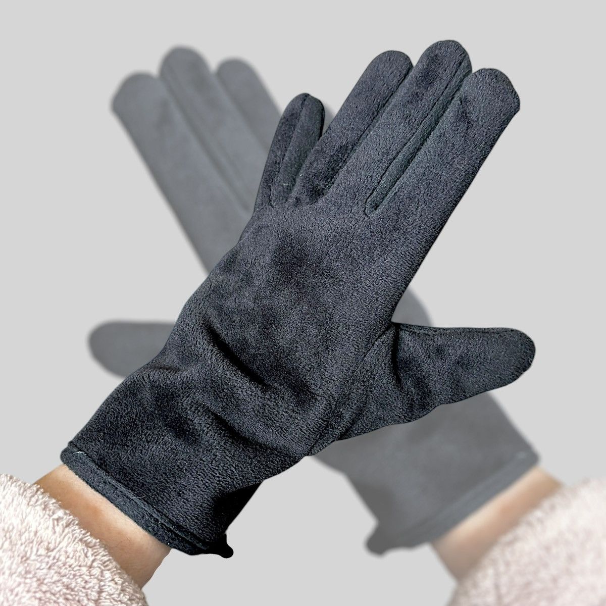 Weatherproof Weatherproof Women’s Faux Fur Fleece Black Gloves Sz L Size ONE SIZE - 3 Thumbnail