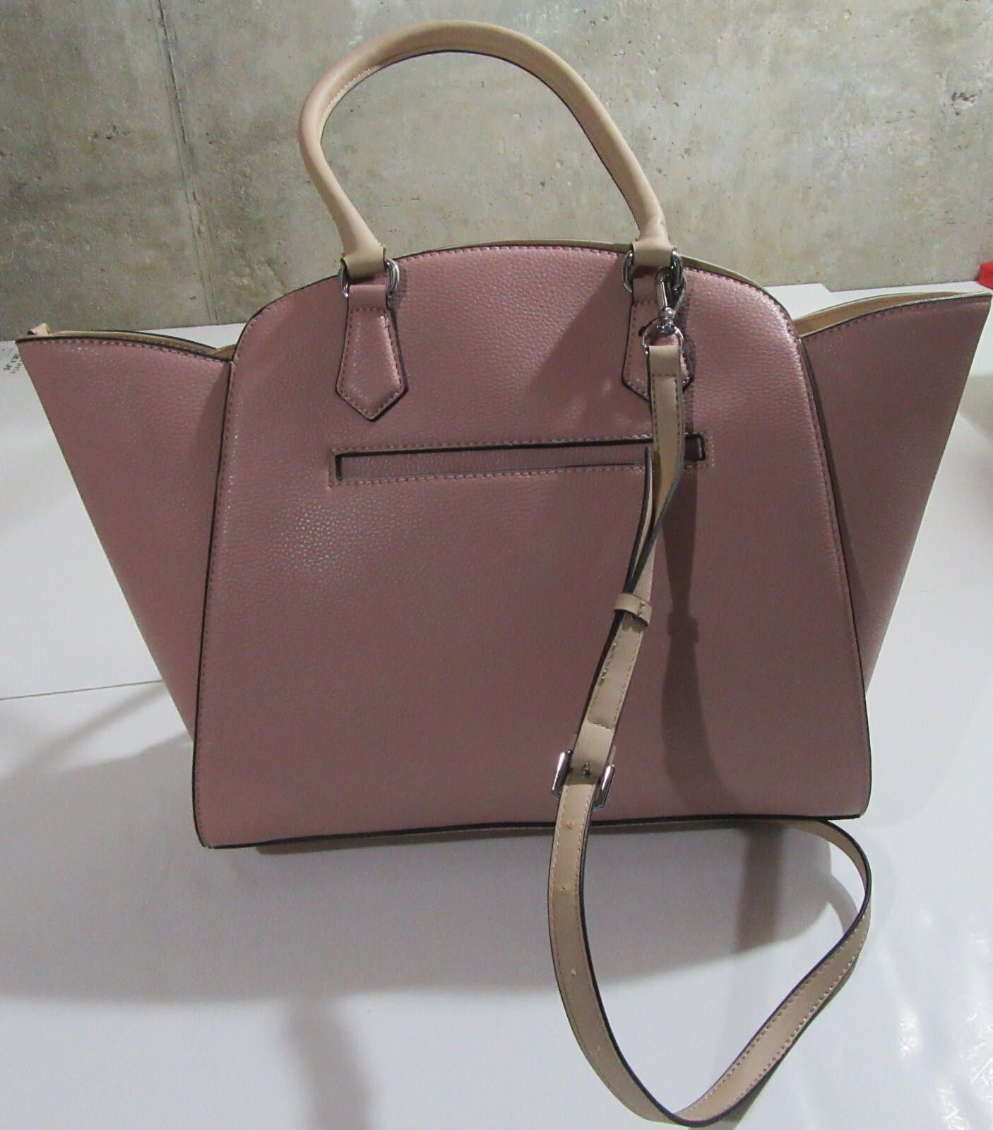 Guess Guess Purse Satchel Crossbody Tote Handbag Pink / Ecru NWOT Size ONE SIZE - 6 Thumbnail