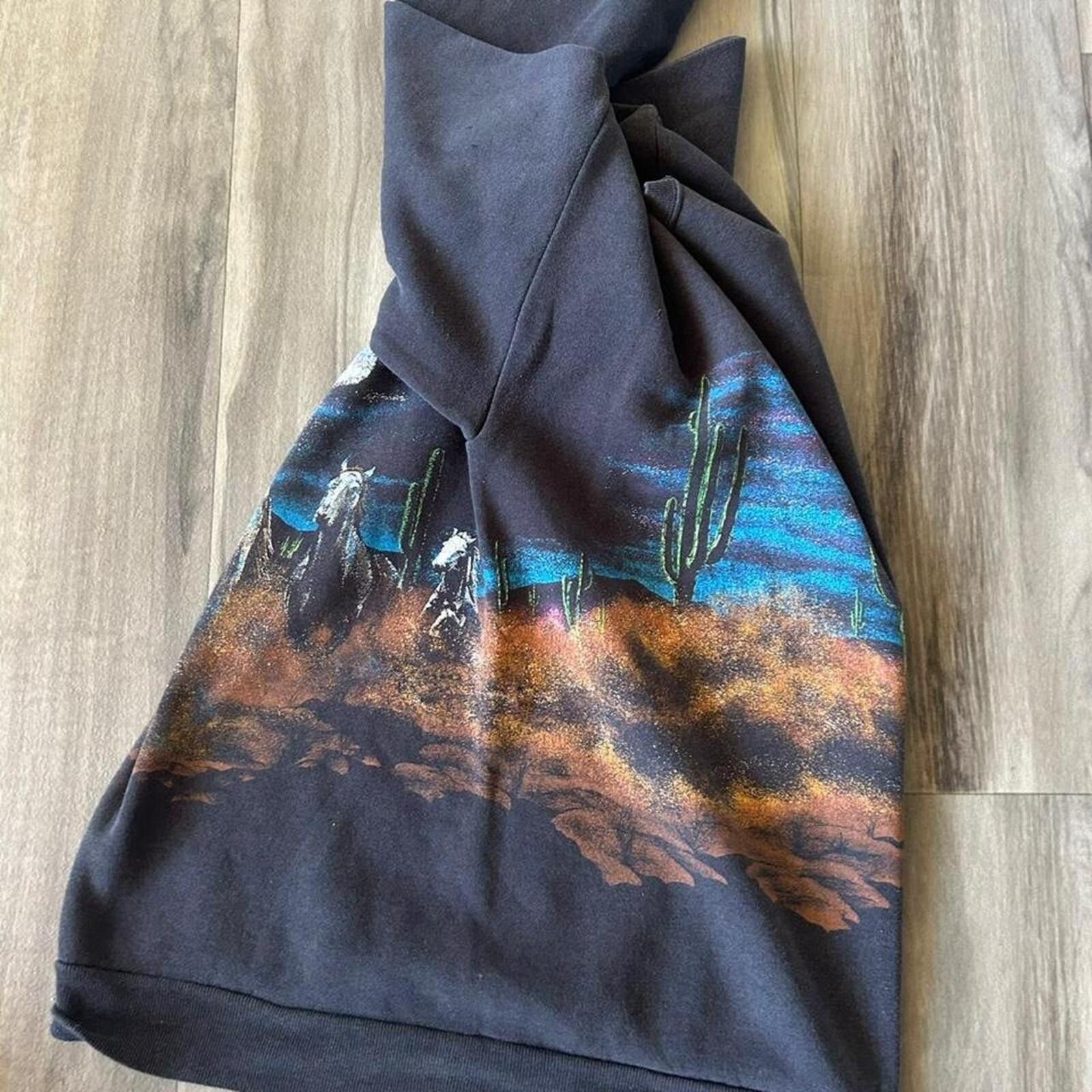 Other Vintage 90s Nature Aop Black Horse Sweatshirt Crewneck L Size US L / EU 52-54 / 3 - 4 Thumbnail