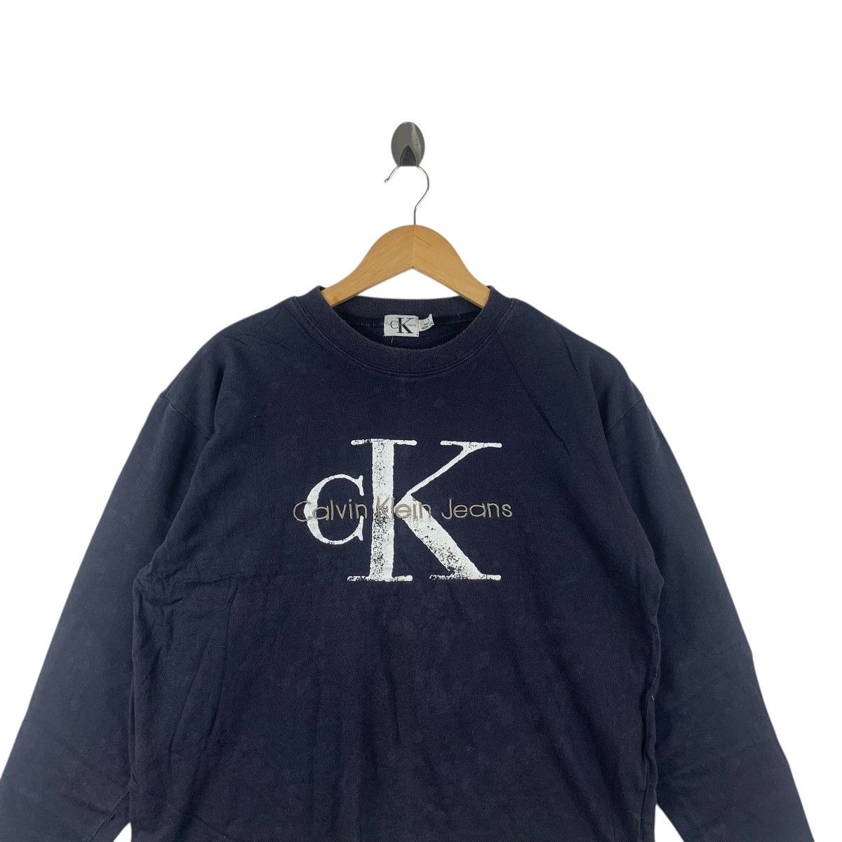 Calvin Klein Vintage CALVIN KLEIN CK New York Distress Design Tee Shirt Size M / US 6-8 / IT 42-44 - 2 Thumbnail