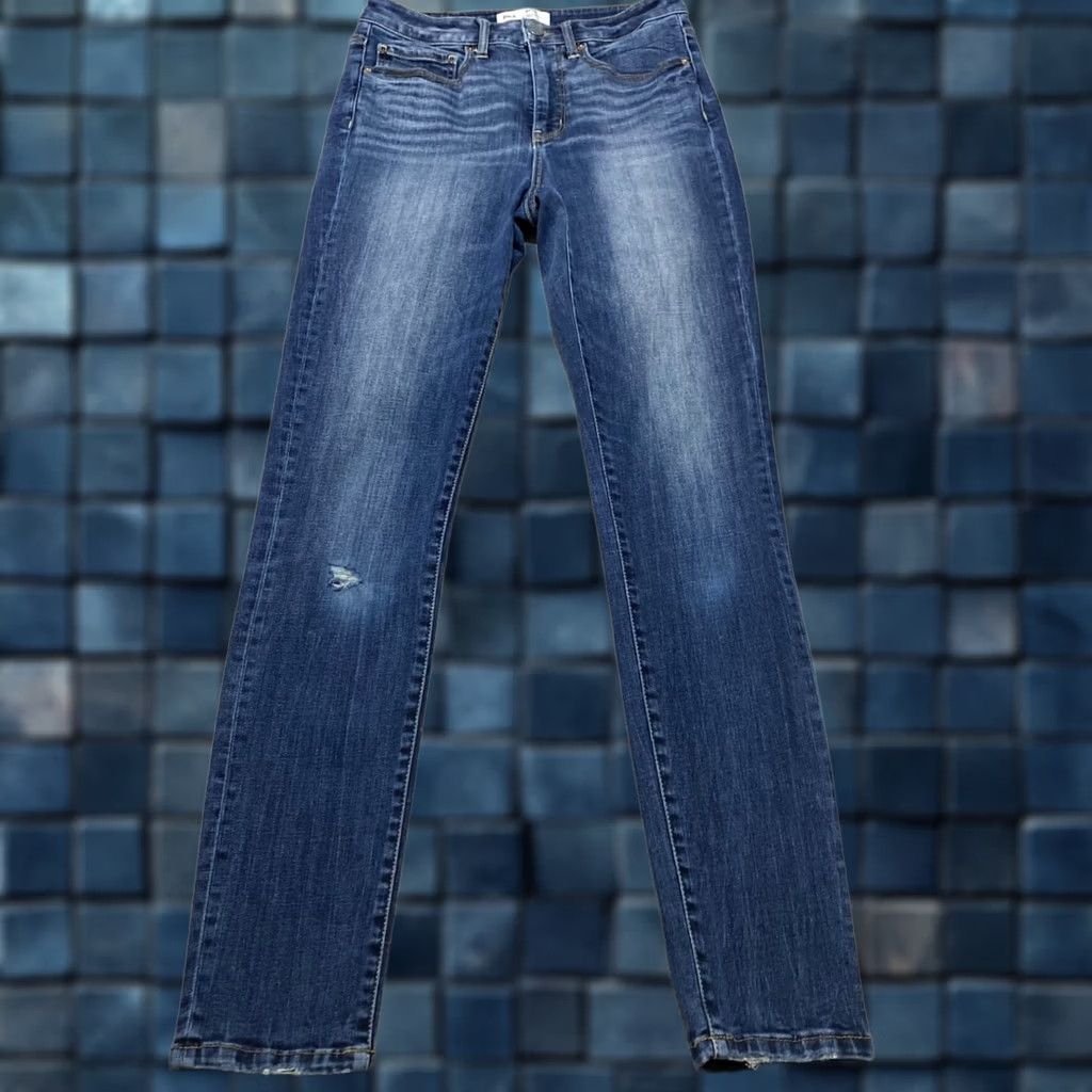 Vintage Buckle BKE Jeans Womens Blue Denim Slim Skinny High Rise Distressed sz 28 Size 28" / US 6 / IT 42 - 1 Thumbnail