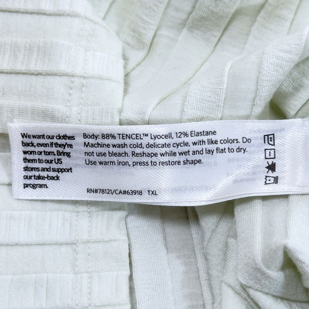 Eileen Fisher Eileen Fisher Wide Rib Stretch Ribbed Boxy White Top Small Size S / US 4 / IT 40 - 6 Thumbnail