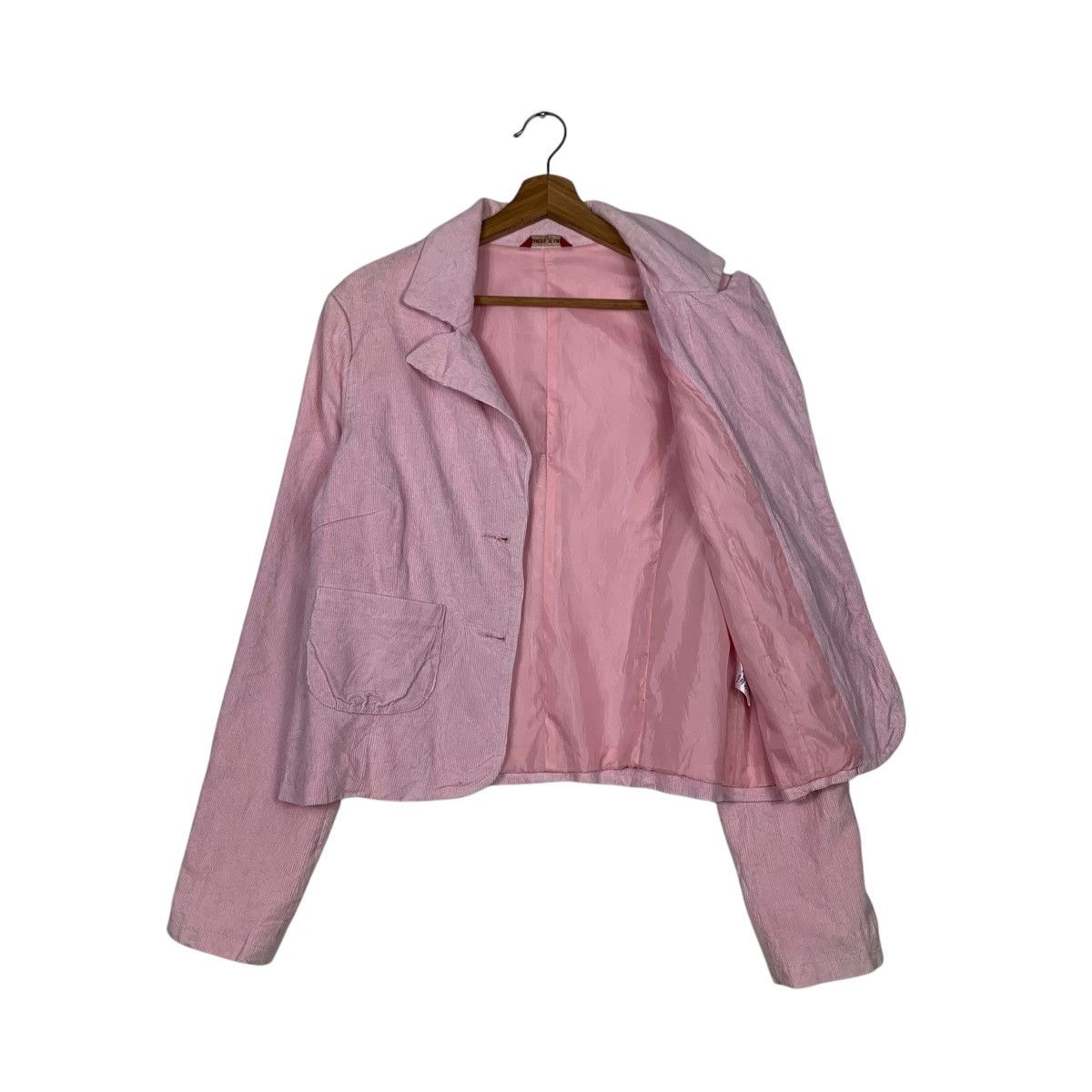Guess GUESS JEANS Pink Corduroy Crop Jacket #2158-C95 Size XL / US 12-14 / IT 48-50 - 9 Thumbnail