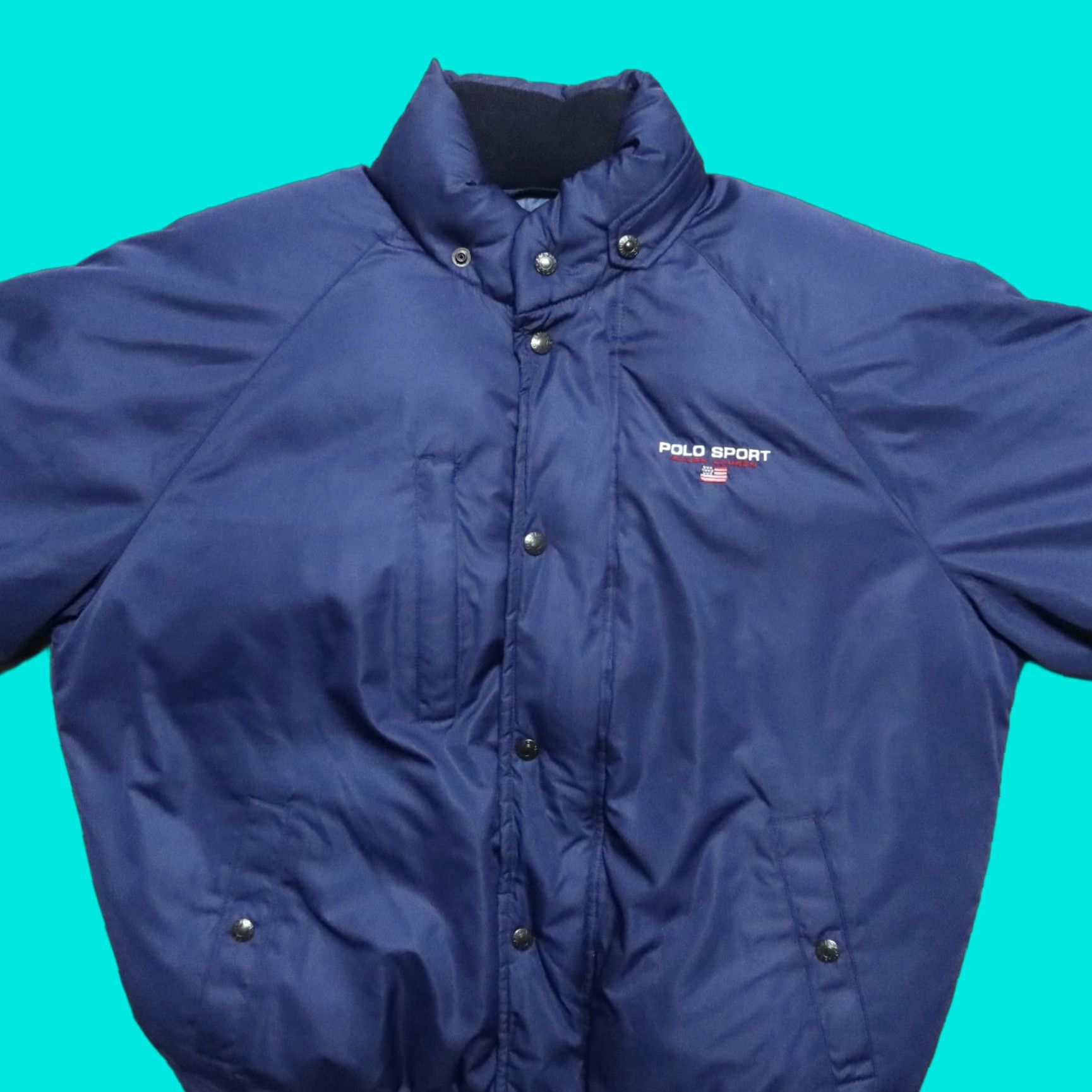 Polo Ralph Lauren VINTAGE Polo Sport Ralph Lauren Puffer Jacket M Blue Mens Jacket 1992 Polo Sport Ralph Lauren Vintage 1992 Size US M / EU 48-50 / 2 - 1 Thumbnail