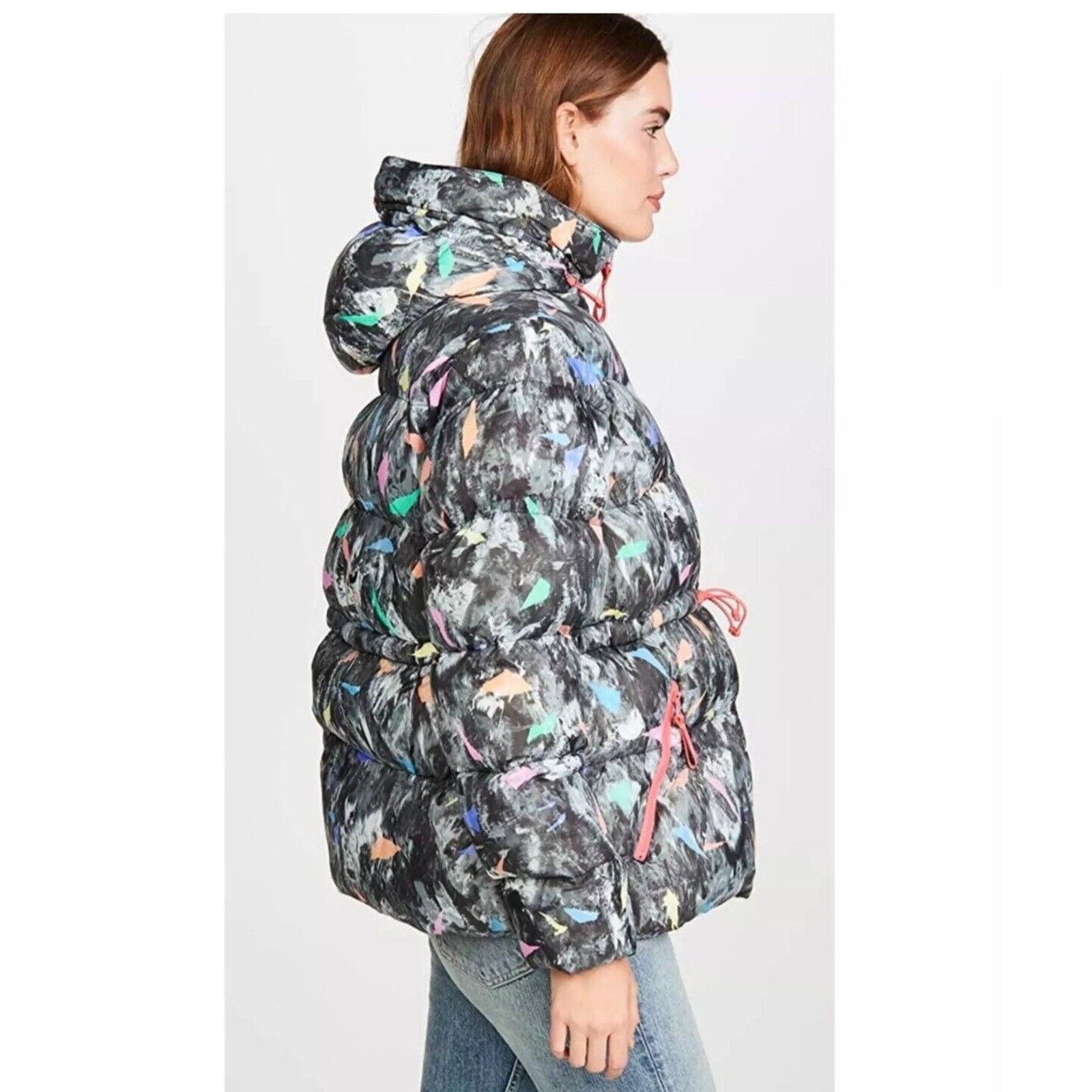 Hunter HUNTER Original A-Line Puffer Jacket Storm Camo Print Multi Size XS / US 0-2 / IT 36-38 - 6 Thumbnail