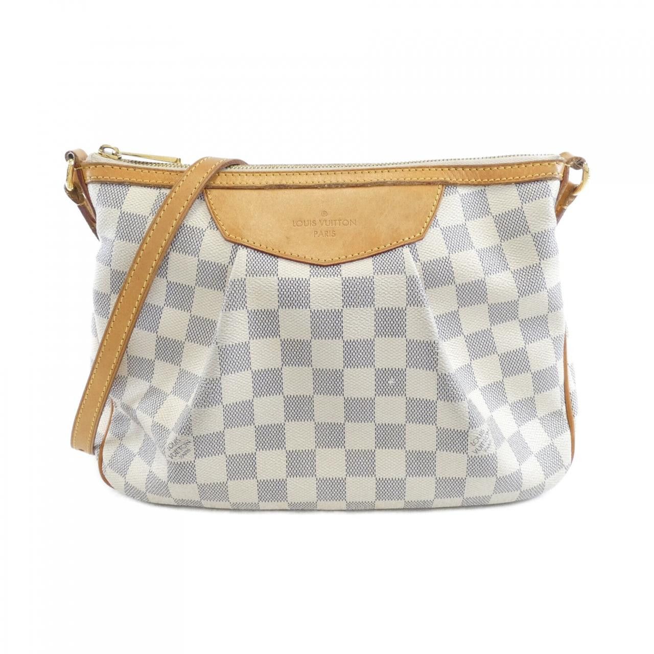 Louis Vuitton Louis Vuitton Louis Vuitton Damier Azur Syracuse Coated Canvas Shoulder Bag Textile Shoulder Bag N41113 DUTY FREE for USA Size ONE SIZE - 1 Thumbnail