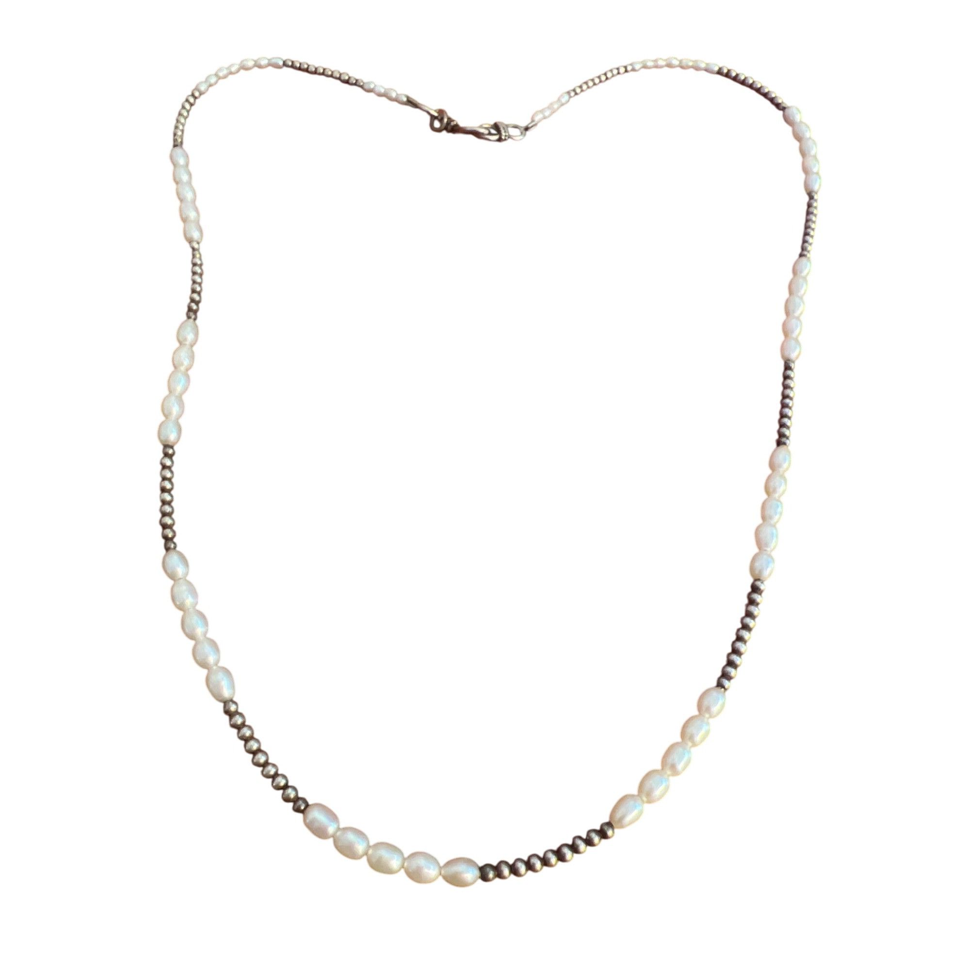 Other Vintage Dainty Freshwater Pearl Sterling Silver Necklace Hoo Size ONE SIZE - 1 Thumbnail