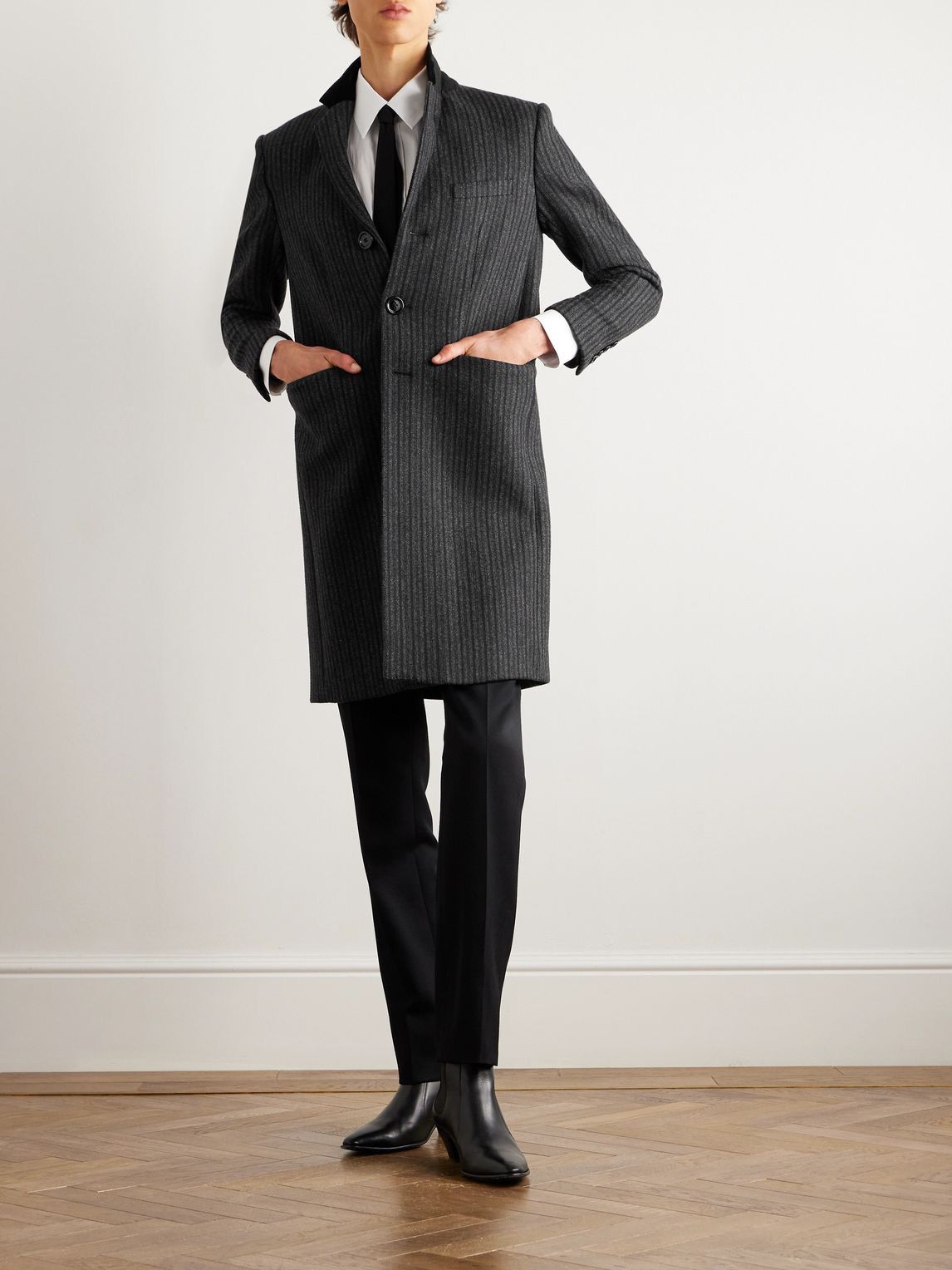 Celine FW24 CHESTERFIELD COAT IN STRIPED WOOL Size US M / EU 48-50 / 2 - 9 Thumbnail