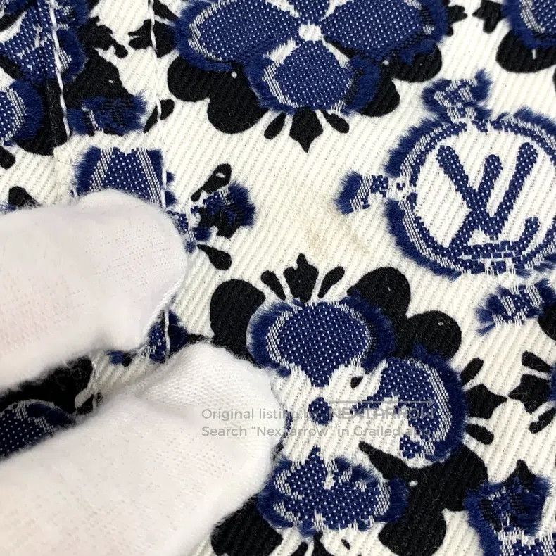 Louis Vuitton Louis Vuitton 24 Blue and White Floral Cotton Casual Denim Size US 34 / EU 50 - 9 Thumbnail