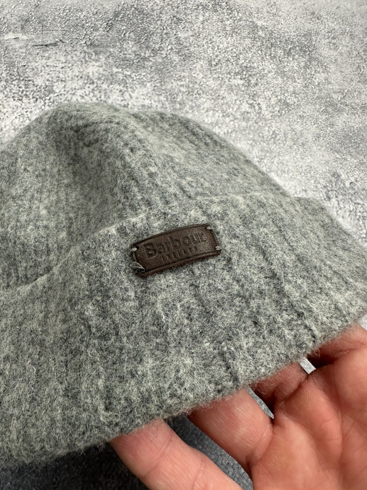 Barbour Barbour England Wool Grey Beanie Hat Knit Cap Size ONE SIZE - 4 Thumbnail