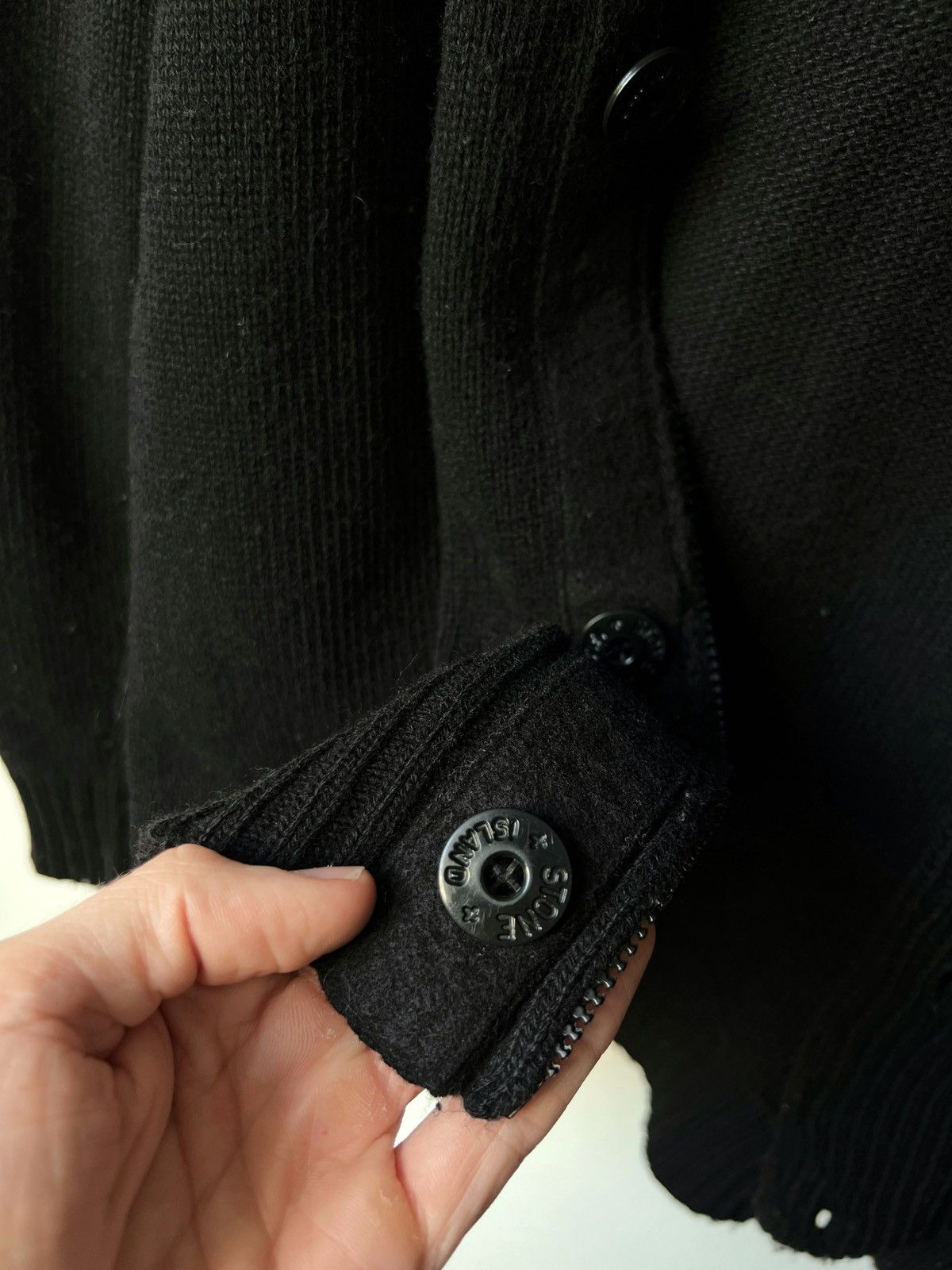 Stone Island × Vintage Stone Island Vintage Wool Zip Sweater Size US XXL / EU 58 / 5 - 13 Thumbnail