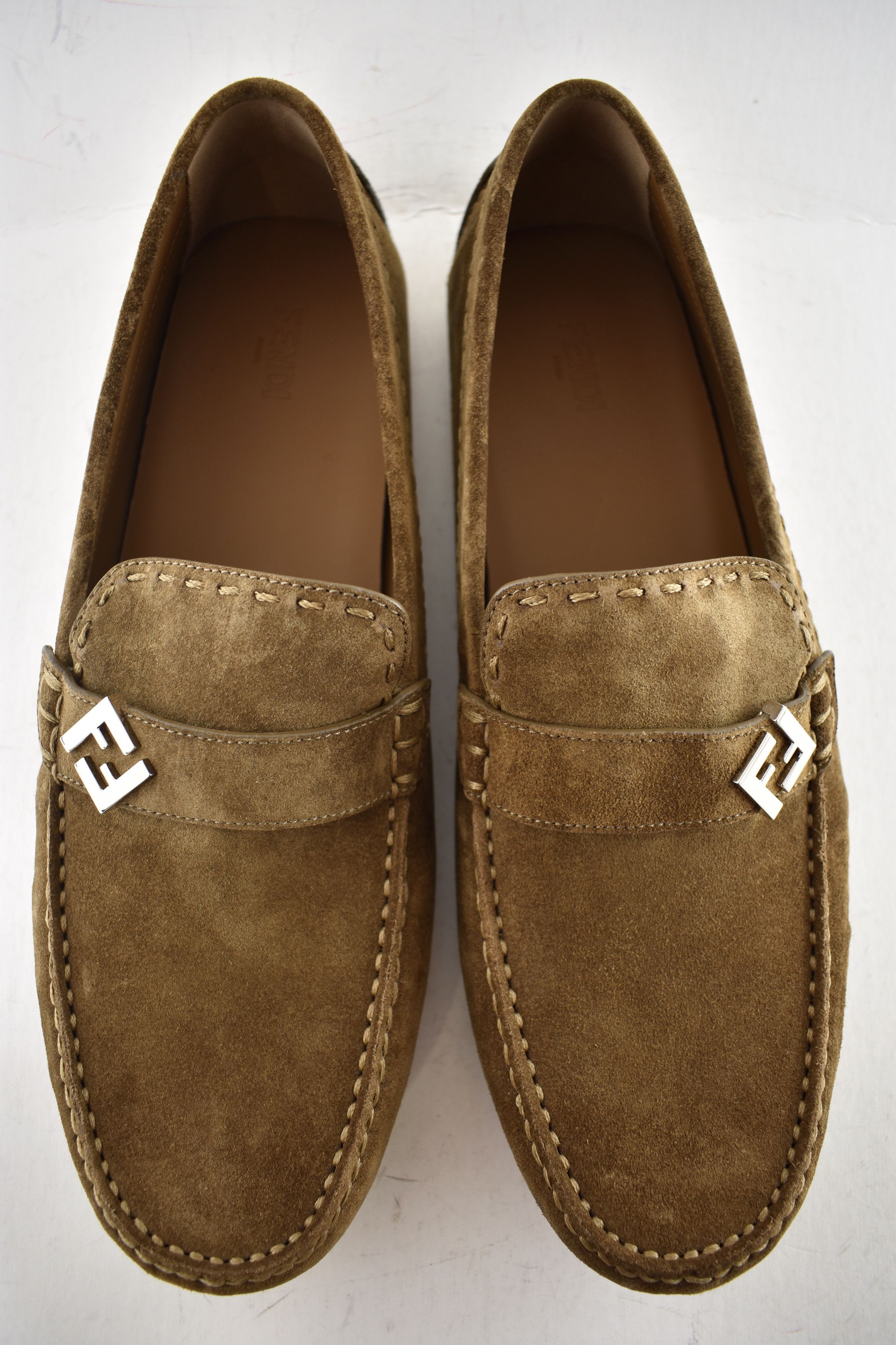 Fendi Fendi Driver Suede FF Logo Loafer Slip On Flat UK 11 US 12 Size US 12 / EU 45 - 11 Thumbnail