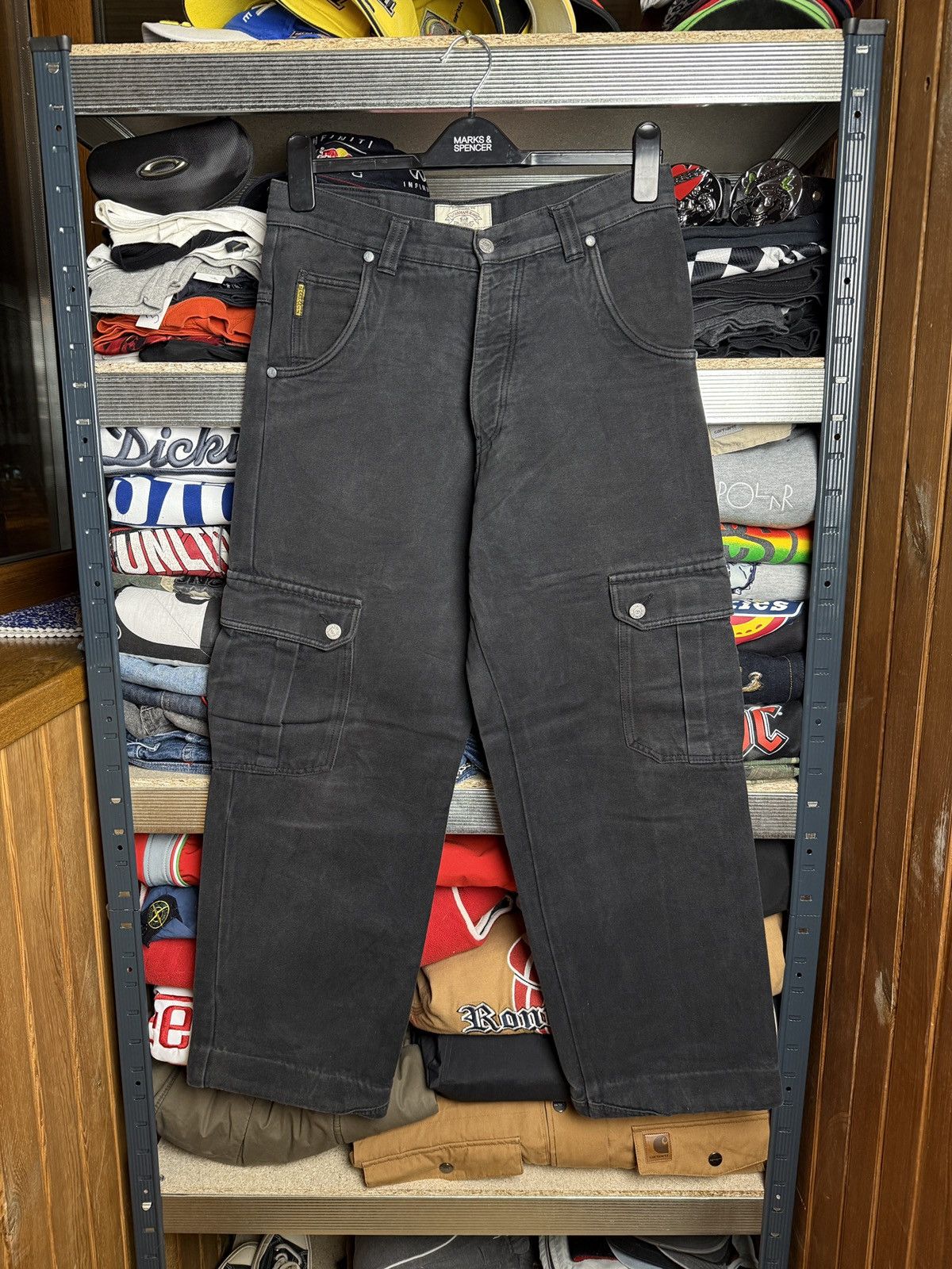 Armani Vintage Armani Jeans Metal Logo Black Denim Pants Size 32 Size US 32 / EU 48 - 2 Thumbnail