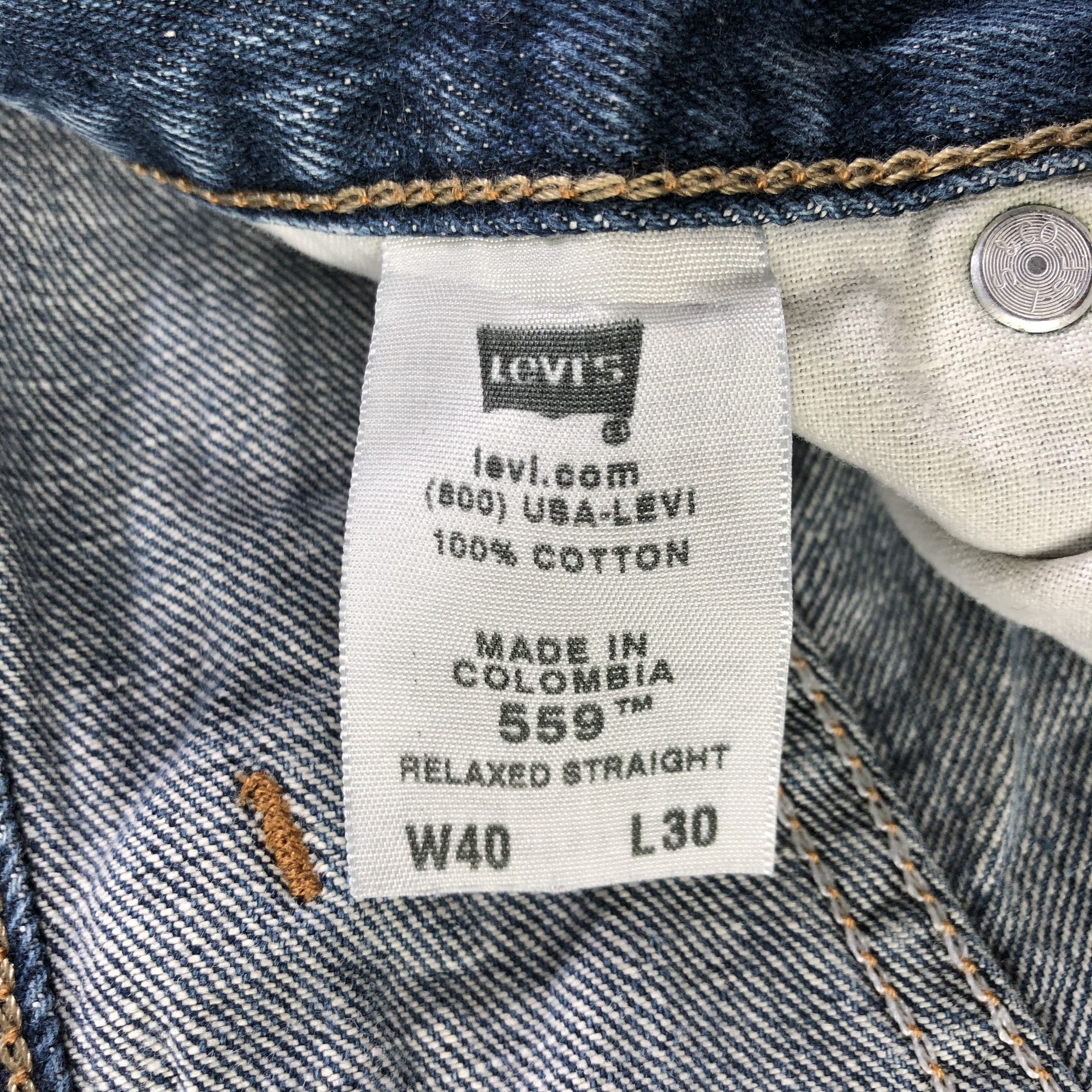 Levi's Vintage Blue Wash Levis 559 Jeans-J3175 Size US 40 / EU 56 - 11 Thumbnail