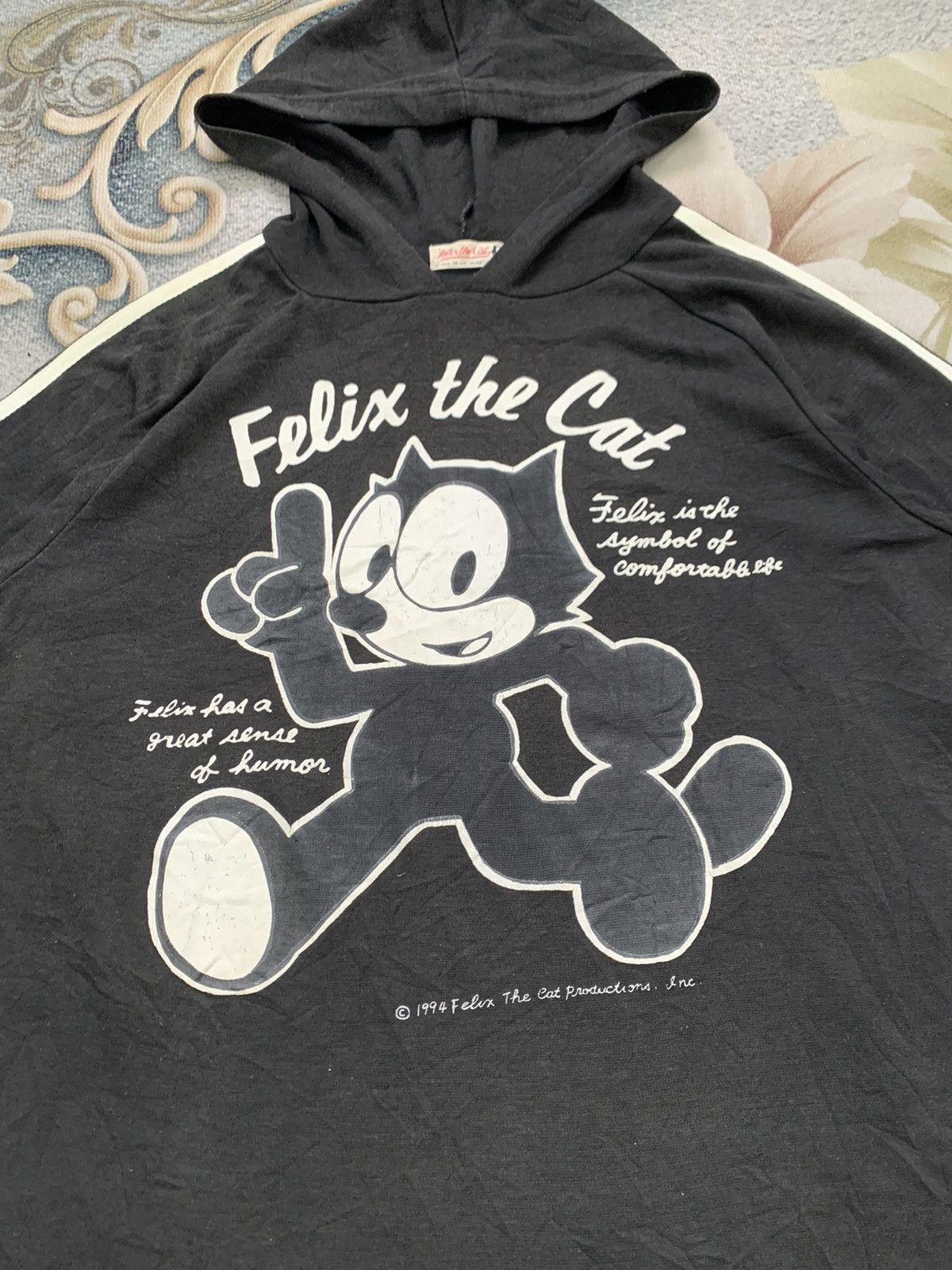 Anime Vtg 1994 Felix The Cat Big Logo Printed Hoodie Size US M / EU 48-50 / 2 - 3 Thumbnail