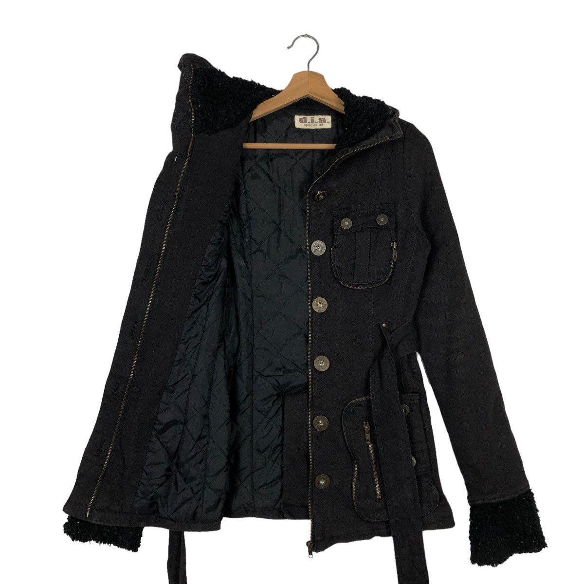 Japanese Brand 🔥Rare Iconic Black Bondage Biker Jacket Parachute DIA Spec Size M / US 6-8 / IT 42-44 - 8 Thumbnail