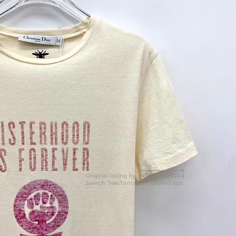 Dior Dior Beige logo letter pattern printed cotton round-neck s Size S / US 4 / IT 40 - 3 Thumbnail